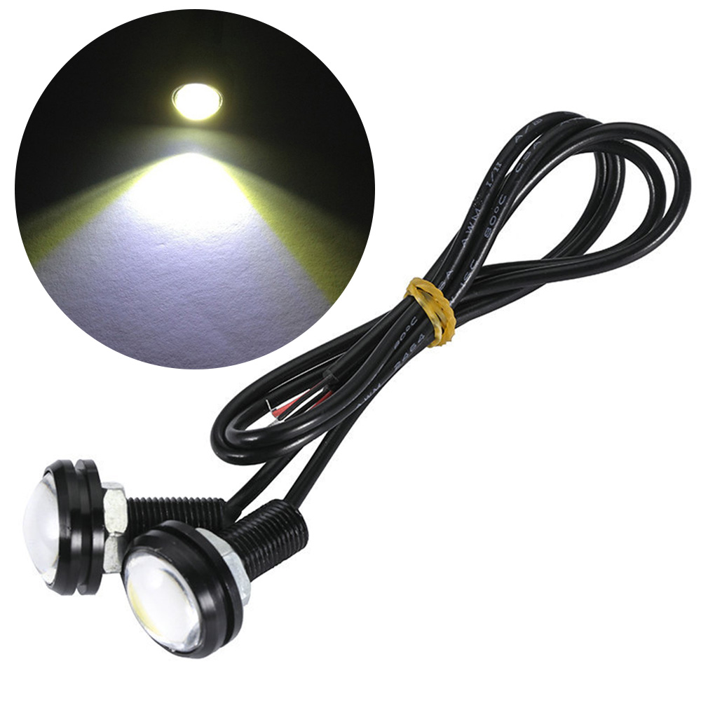 23-mm-led-„adlerauge“-leuchte Mit Schraubbefestigung (weiß, Einzelstück) – Flaches Profil, Geeignet Für Rückfahrscheinwerfer, Motorradumbauten Und Gyropods.
