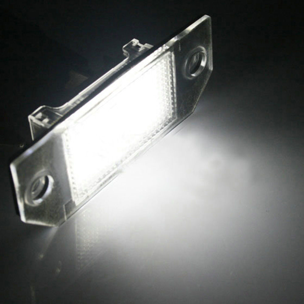 Set Mit 2 Weißen 12v-led-kennzeichenleuchten, Kompatibel Mit Ford Focus Und C-max Mk2