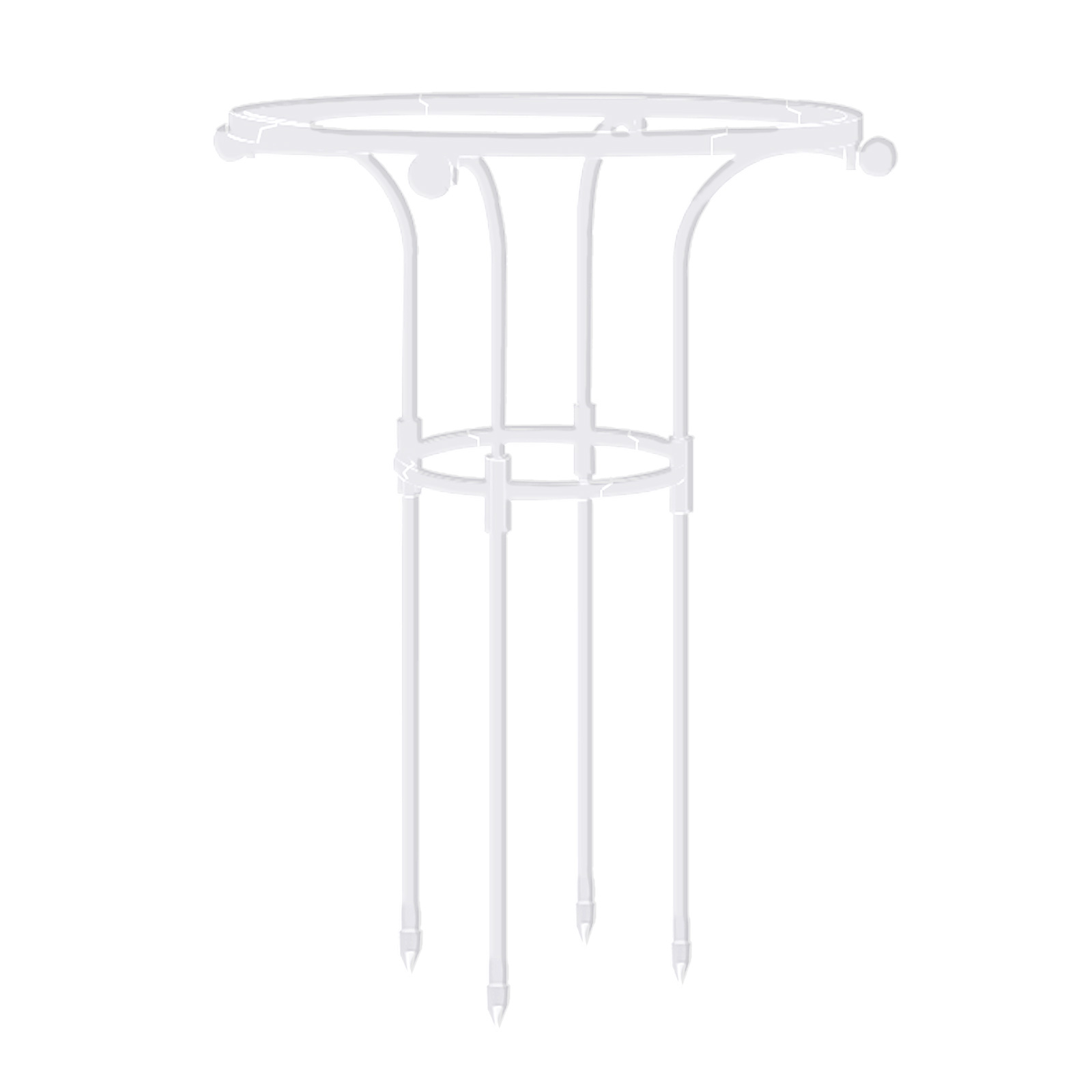 Kletterpflanzenstütze Für Drinnen Und Draußen, Schirmförmig, Weiß, 65 Cm Hoch, 25 Cm Durchmesser. Gartenzubehör Für Kletterpflanzen.