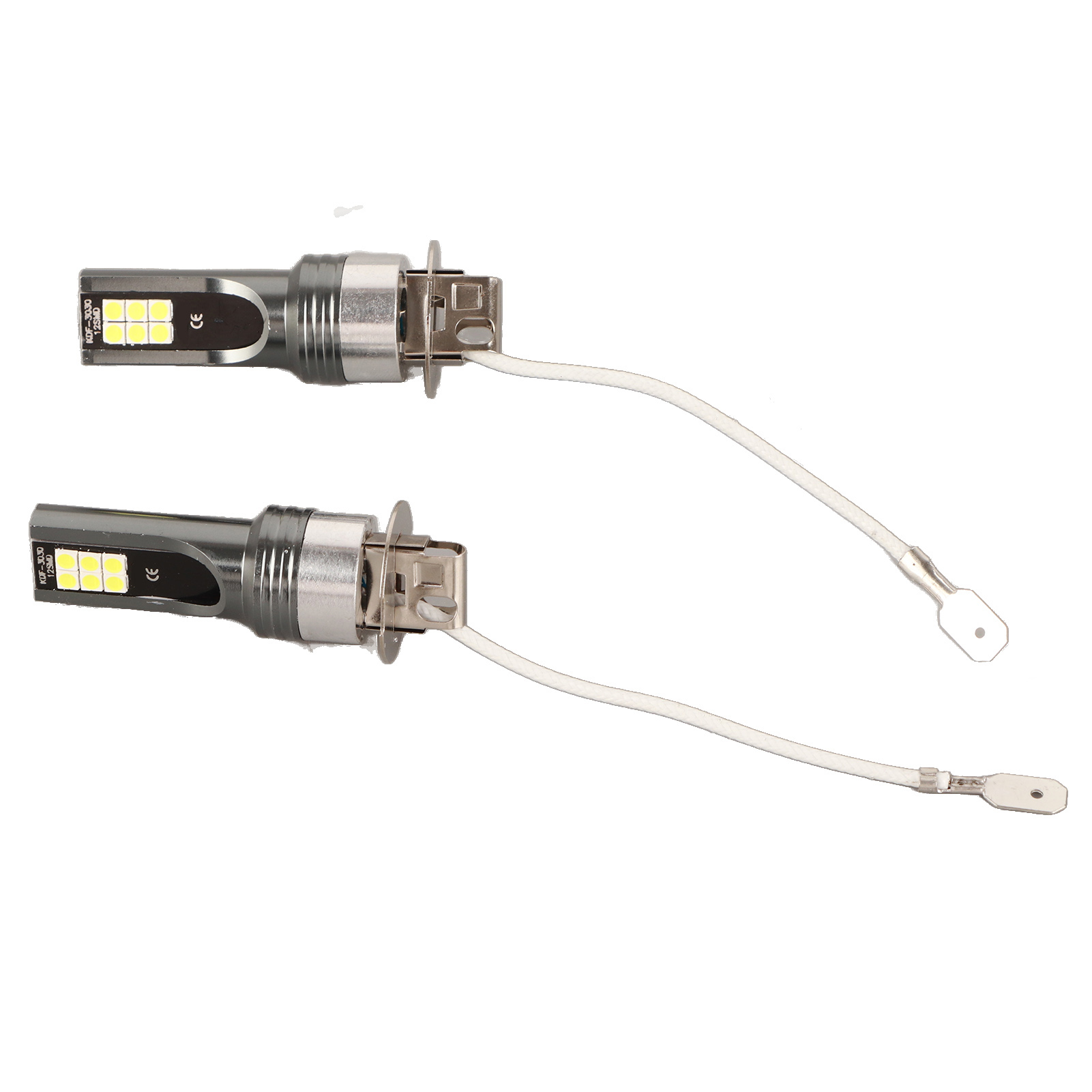 Paar 2525 12 Led-lampen Für H3-autoscheinwerfer, 12 V Dc, Weiß 6500 K/7500 K