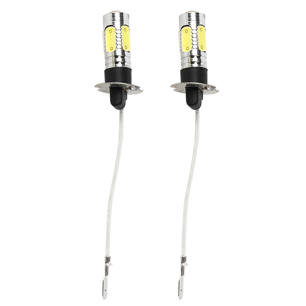 2 Ultrahelle Weiße H3 Cob Led-lampen Für Tagfahrlicht, Nebelscheinwerfer, Hintere Blinker Und Tagfahrlicht (drl) Am Auto
