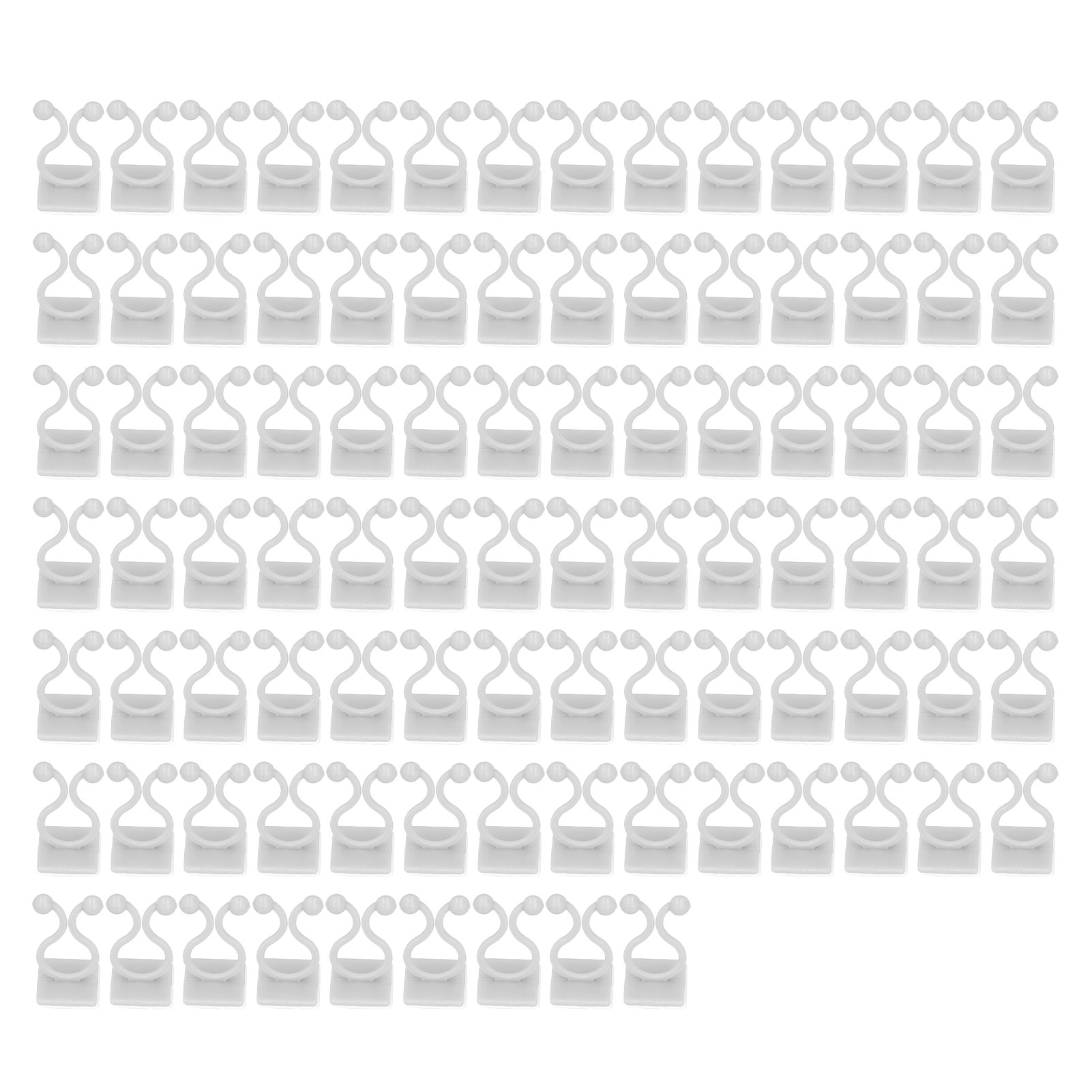 100 Selbstklebende, Wandmontierte Pflanzenclips (weiß)