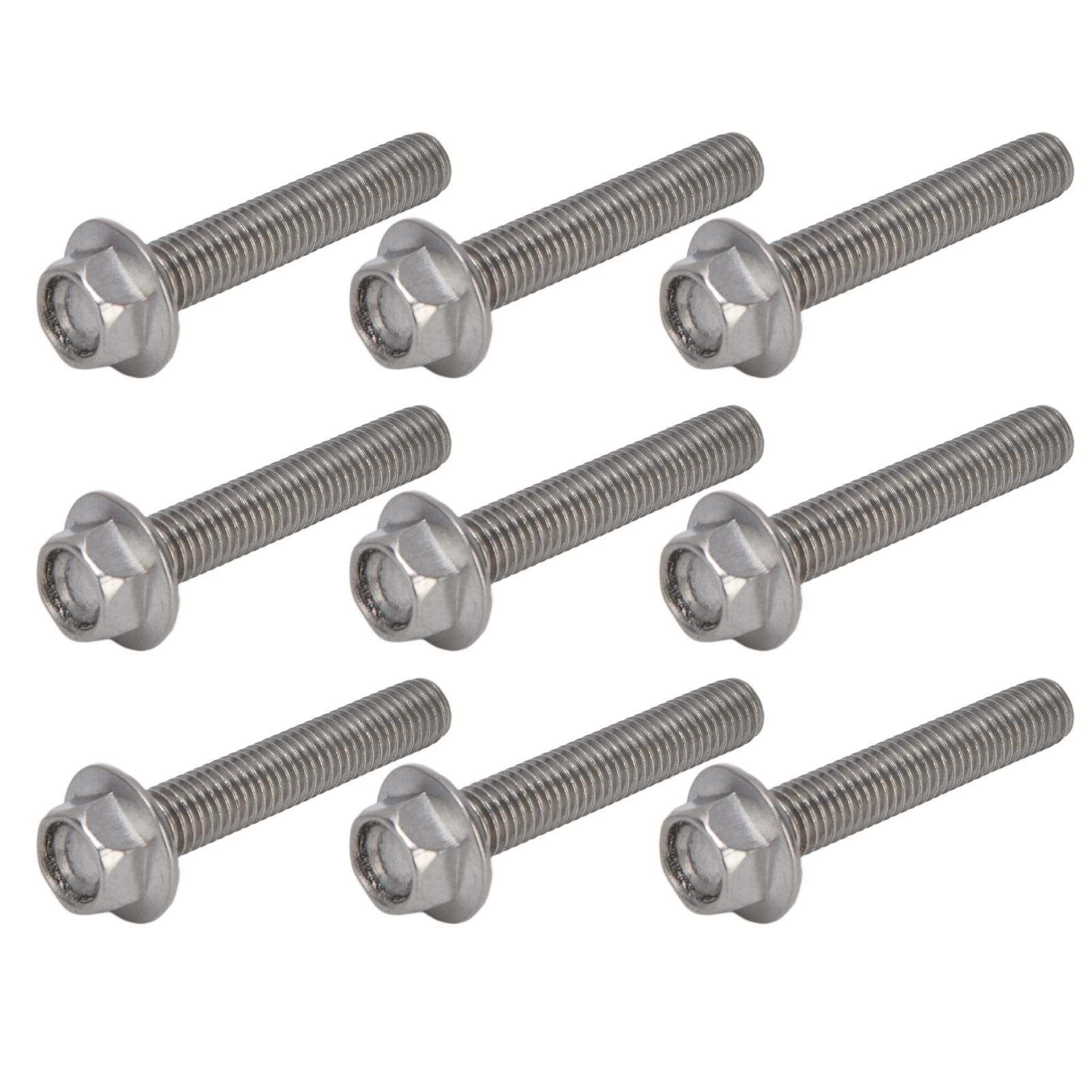 20 Stück M10x1,5 Schrauben A2‑70 Edelstahl Flansch-sechskantschraube Mit Dichtung Din6921m10x55