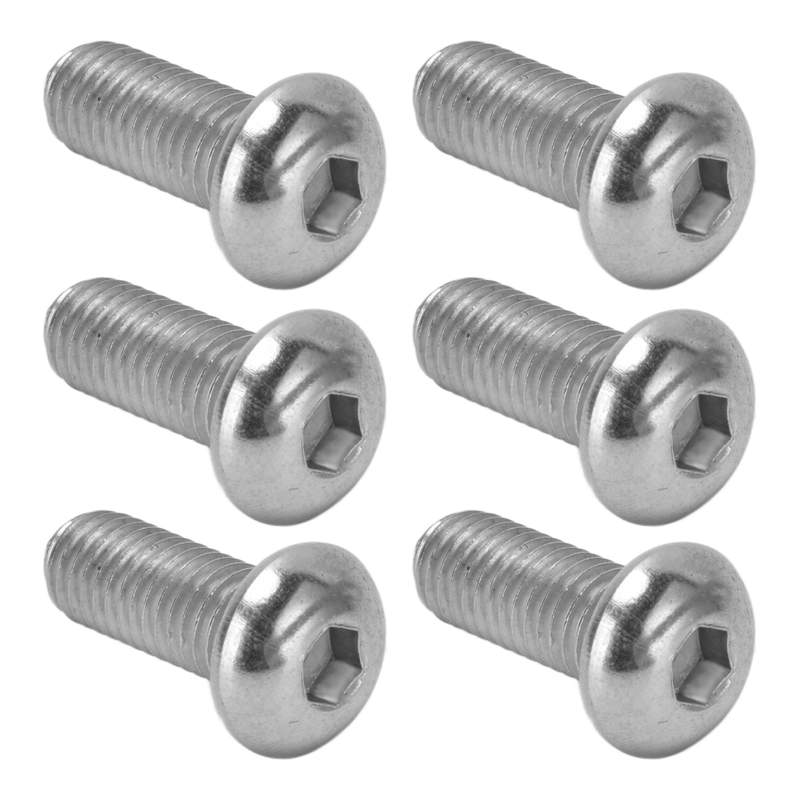 30-teiliges Set Innensechskantschrauben Mit Knopfkopf, A2 Edelstahl, M10x1,5, Grobgewinde, M10x25