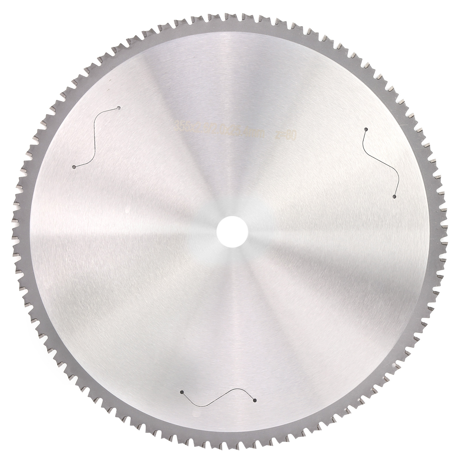Kreissägeblatt Für Metall, 80 Zähne, Schnellarbeitsstahl, 355 X 2,6 X 2,0 X 25,4 Mm