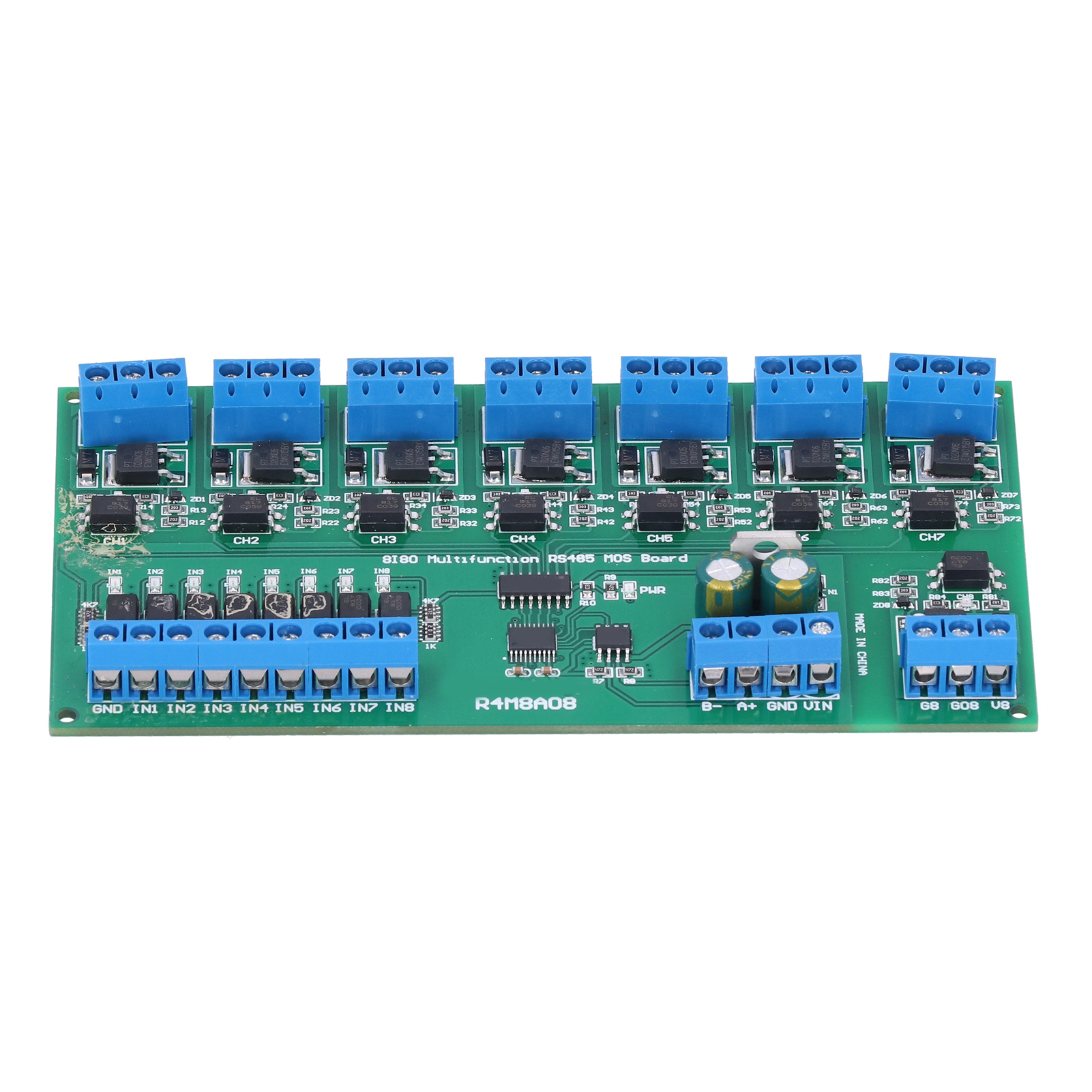 Mosfet-modul, Multifunktional, 8 Eingänge, 8 Ausgänge, Rs485, Elektronische Bauteile, R4m8a08, 6–25 V