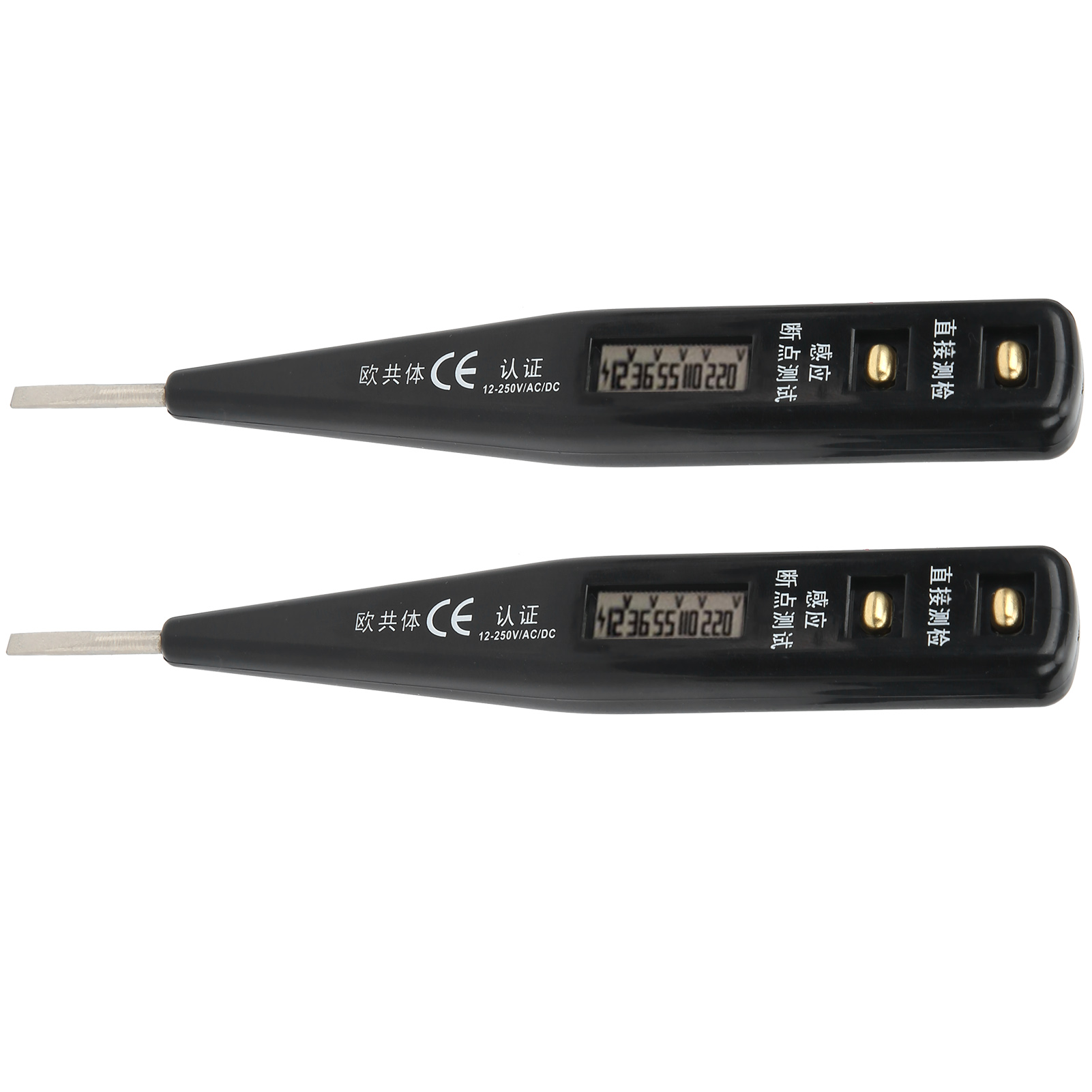 2 Stück Empfindlichkeitsprüfstift Mit Digitaler Anzeige, Elektrischer Kompaktstift, Spannungsdetektor, Multifunktion