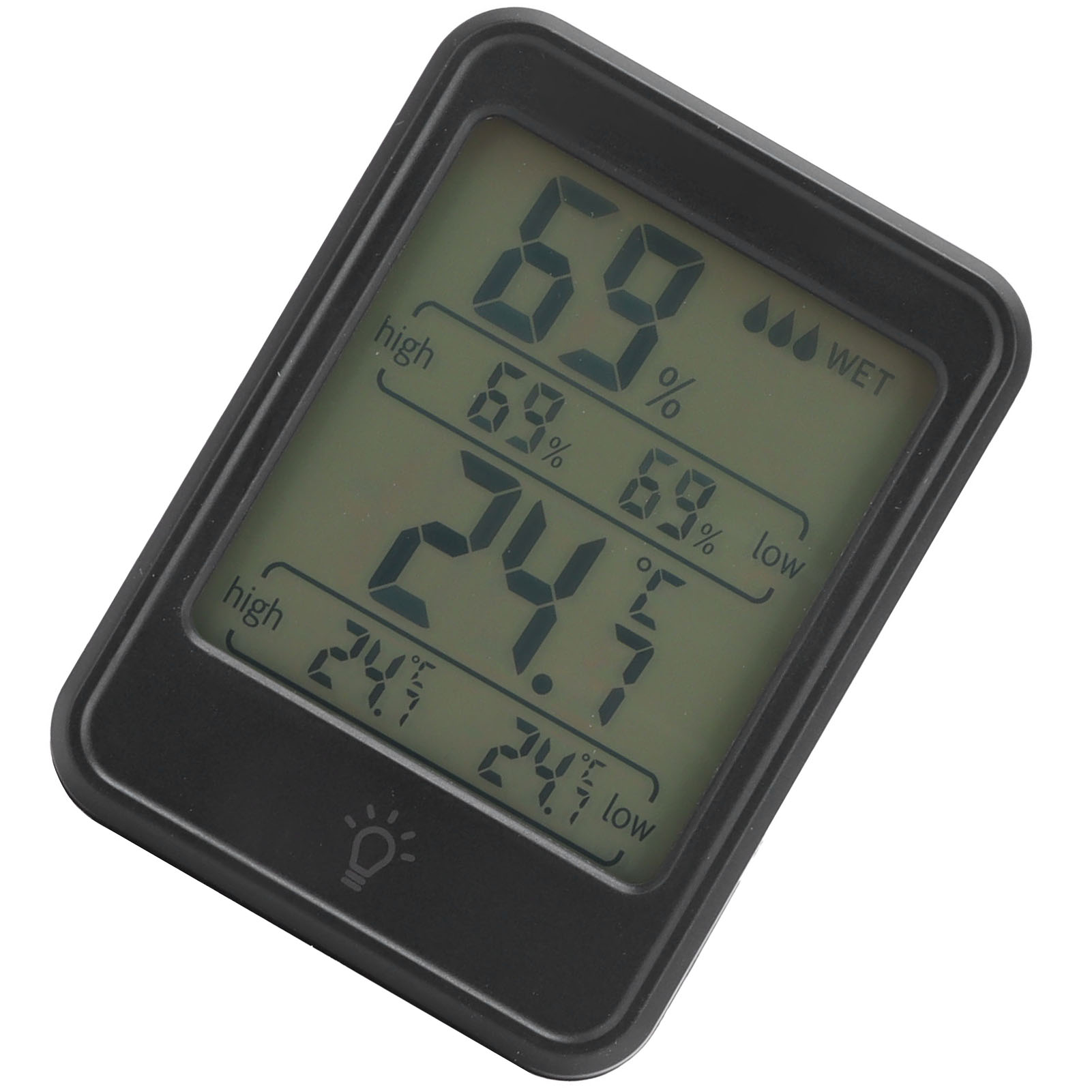 Mc41 Digitales Thermometer-hygrometer Mit Lcd-display Und Hintergrundbeleuchtung, Schwarz