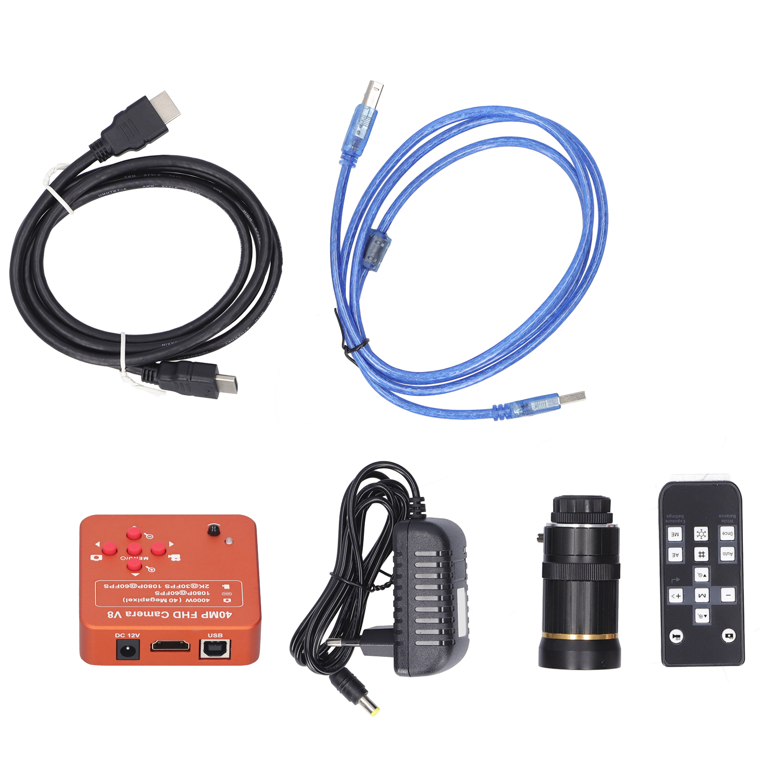 Kp-850-4100 40mp Elektronenmikroskop-kamera Mit Objektiv, Industriekamera-kit, Eu Ac100-240v