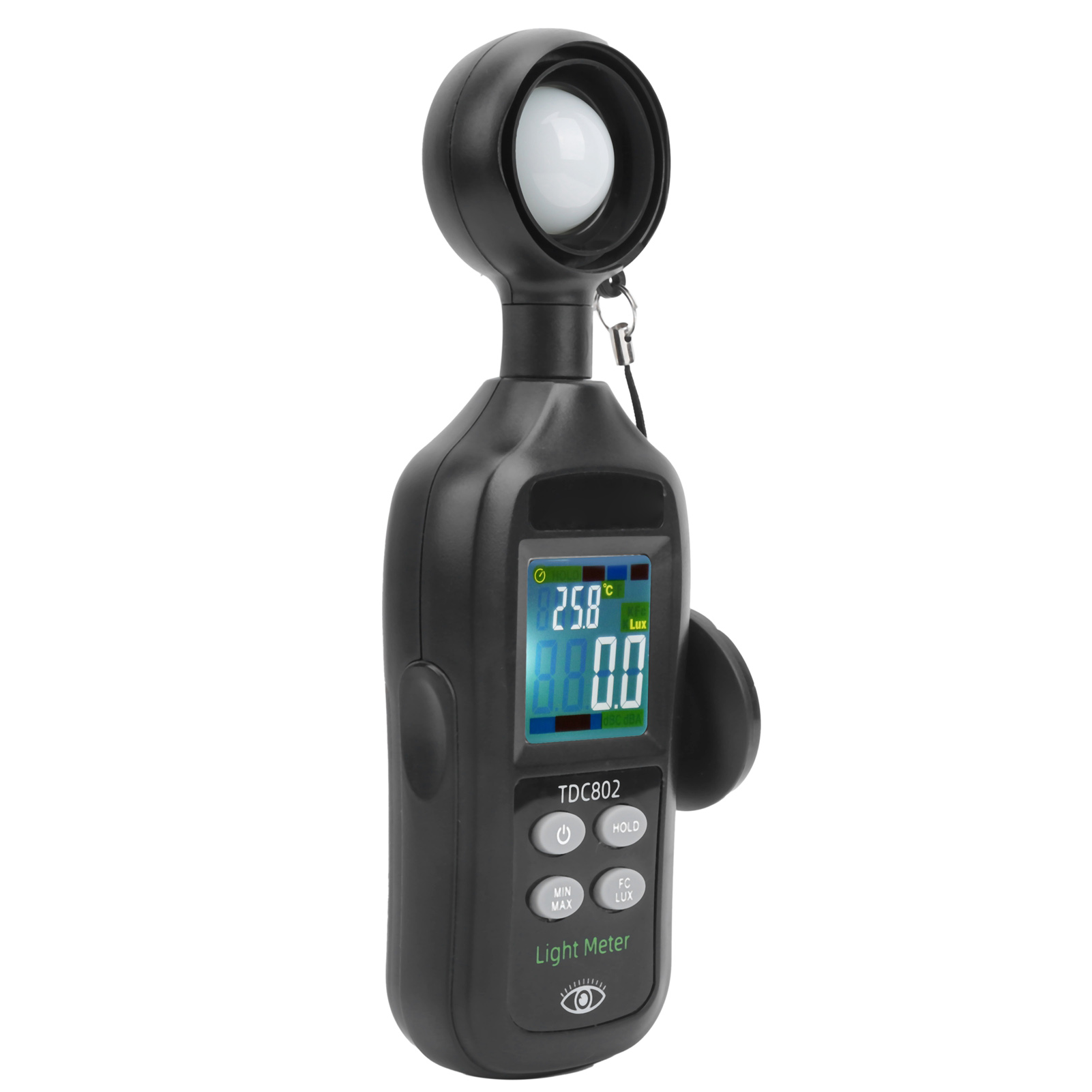 Tdc802 Luxmeter, Hand-lichtmesser Mit 4-stelliger Lcd-anzeige, Digital-lichtmesser, Photometer, 0 Lx - 200 K Lx