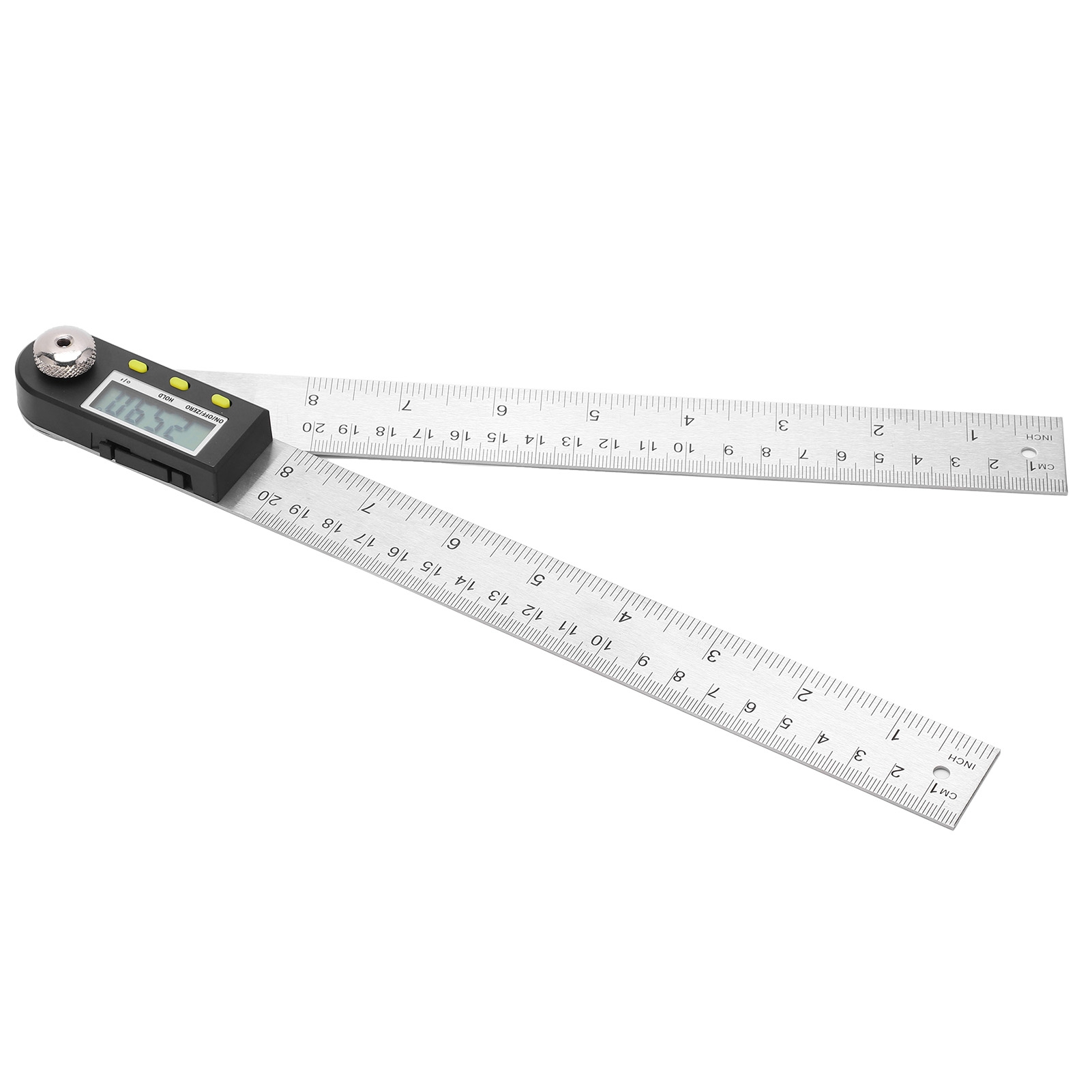 2-in-1-winkelmesser (0–200 Mm), Digitaler Winkelmesser Aus Edelstahl Mit Lcd-anzeige (0–360°).
