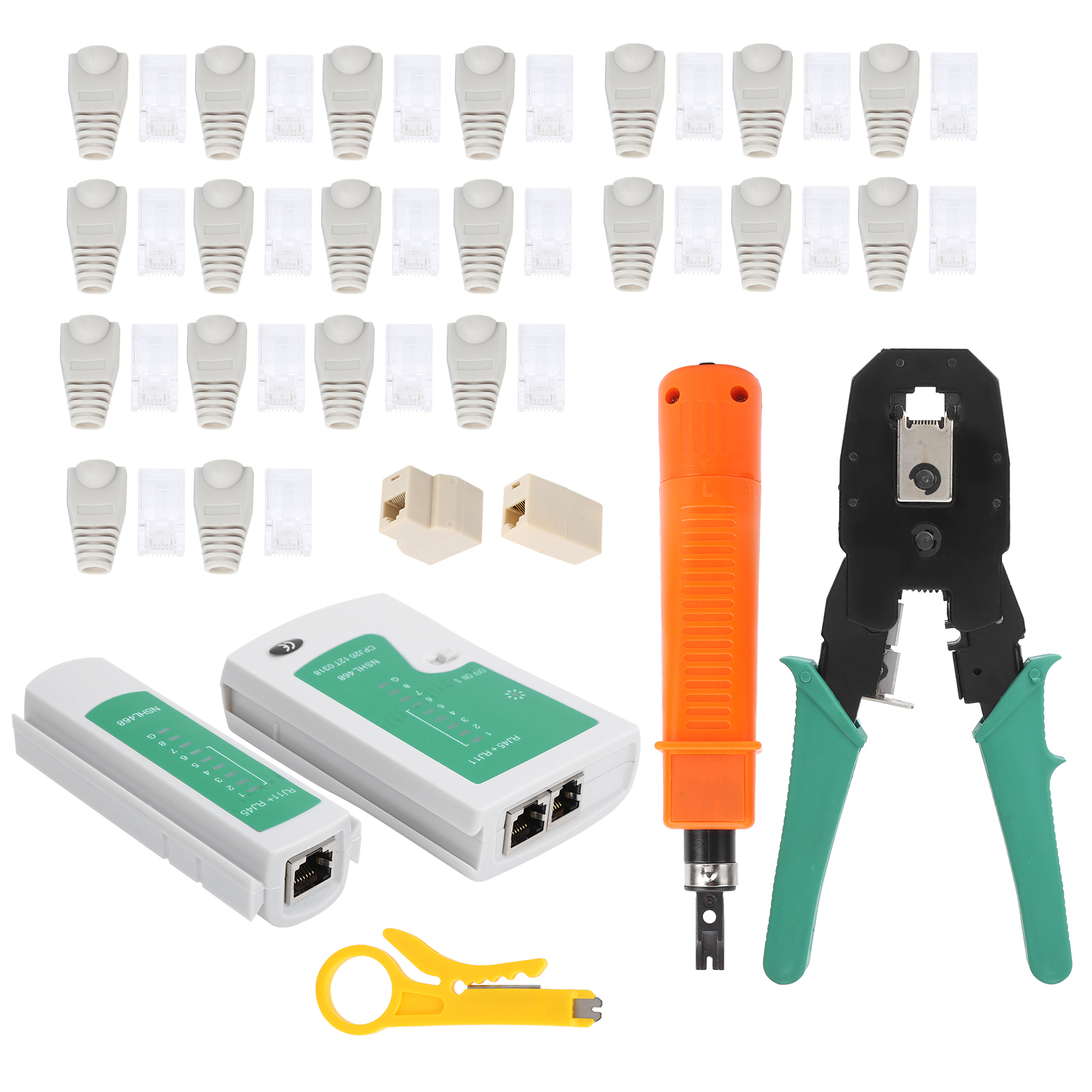 Netzwerkverkabelungswerkzeug-set, Kabeltester, Crimpzange, Mini-abisolierzangen-set Ygp308