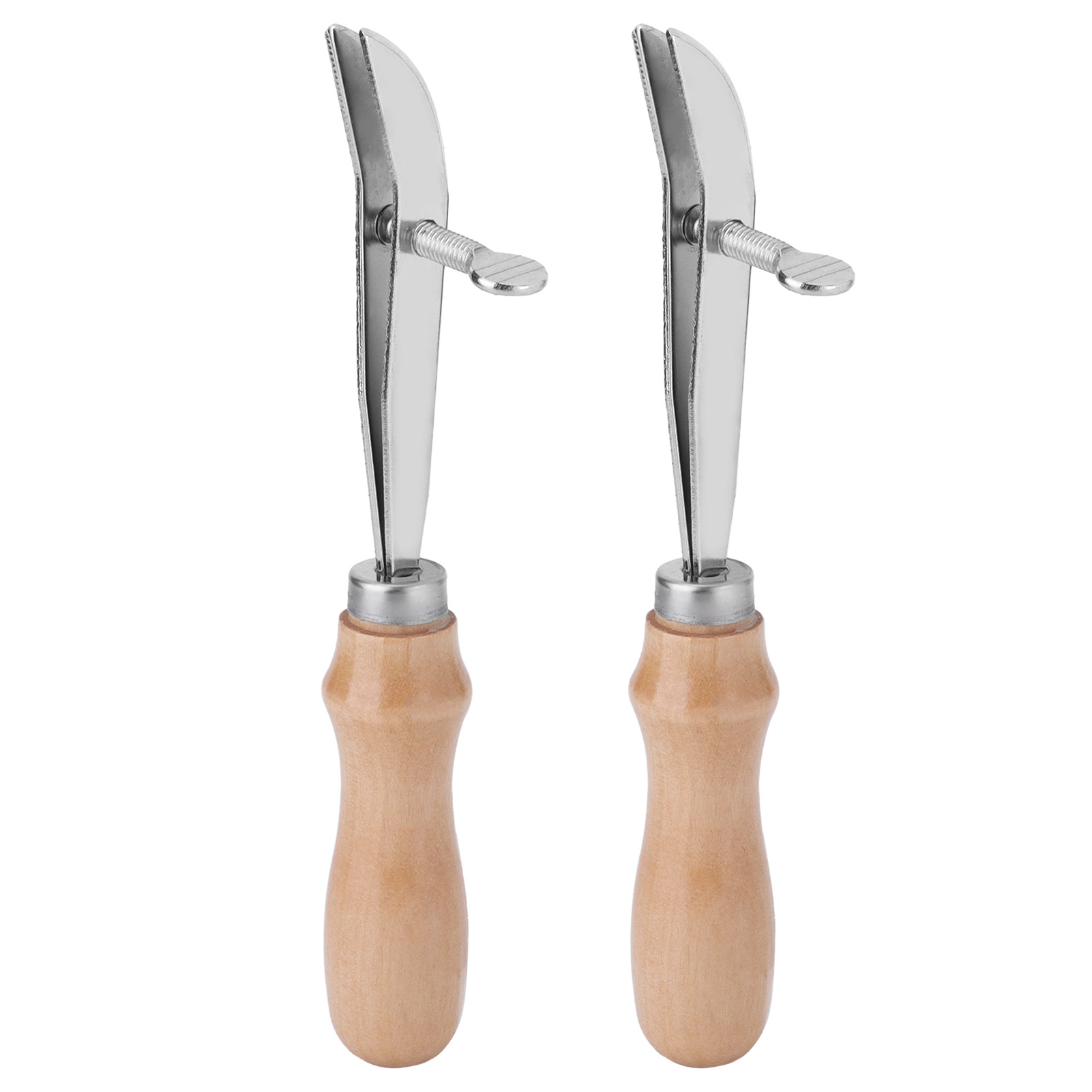 2 Stück Lederfalzzange, Kiefernholzgriff, Stahl, Verstellbar, Bastelwerkzeug Zum Crimpen Und Markieren (diy)