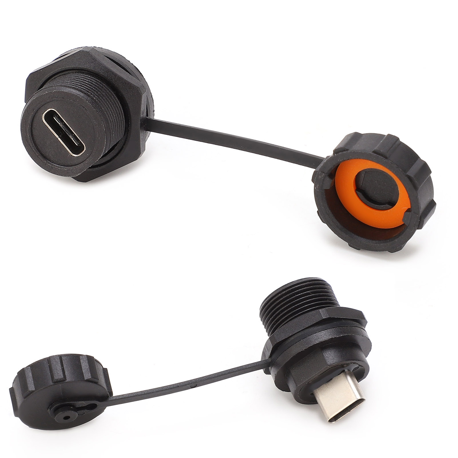 Wasserdichter Usb-anschluss, Gewindebuchse Für Einbau In Industriebedarf E10tpc‑tf‑f‑f