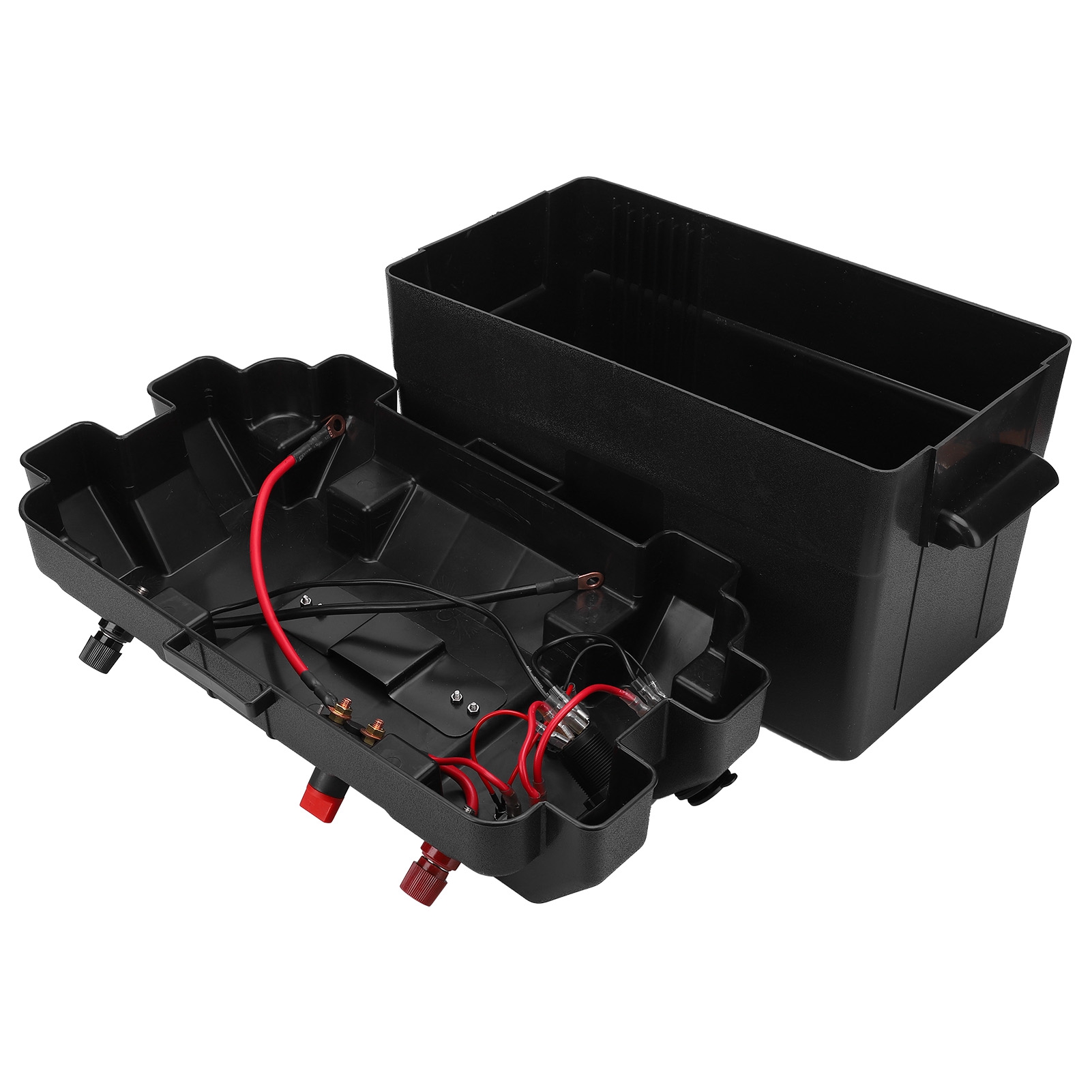Multifunktions-batteriefachabdeckung Mit Usb- Und Voltmeterbuchsen Für Das Laden Im Auto Im Freien