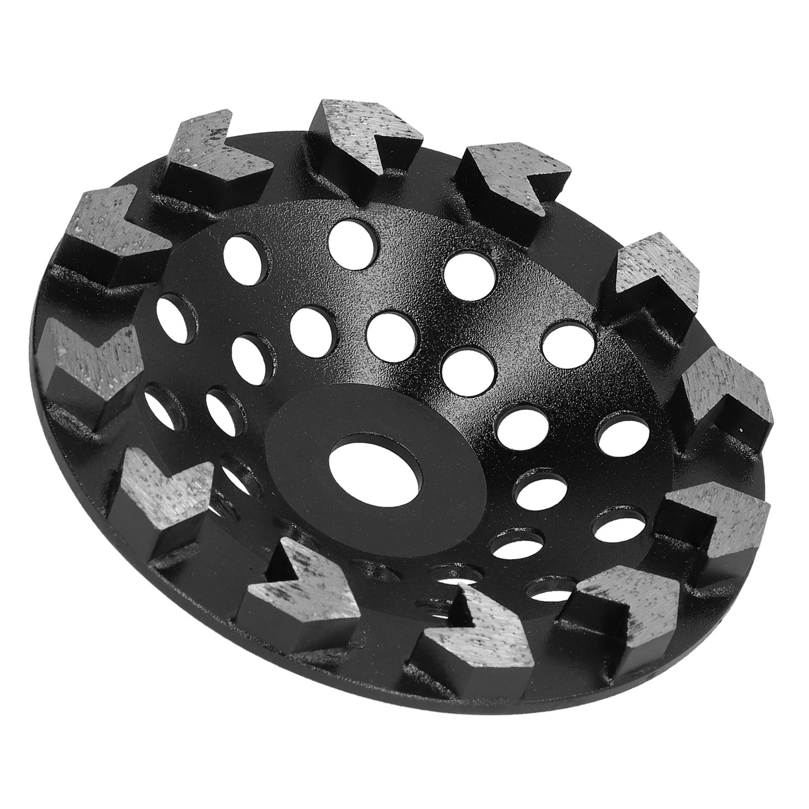 Diamantschleifscheibe, Topf, 10 Zähne, Schwarz, 180 Mm, Zum Schleifen Von Beton, Stein Und Zement