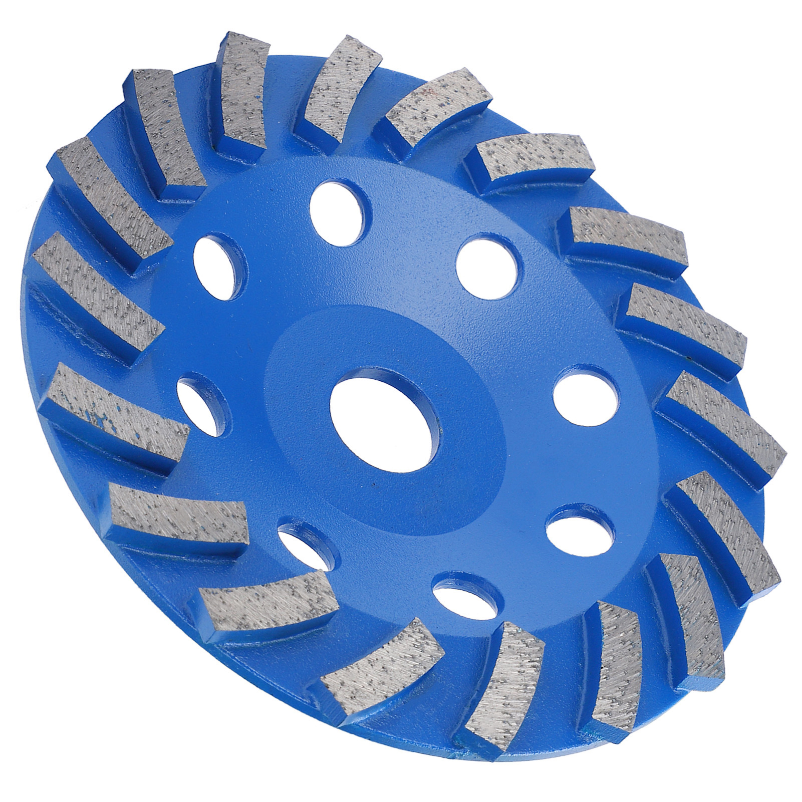 Diamantschleifscheibe, Topf, 18 Zähne, Blau, 150 Mm, Zum Schleifen Von Beton, Stein Und Zement