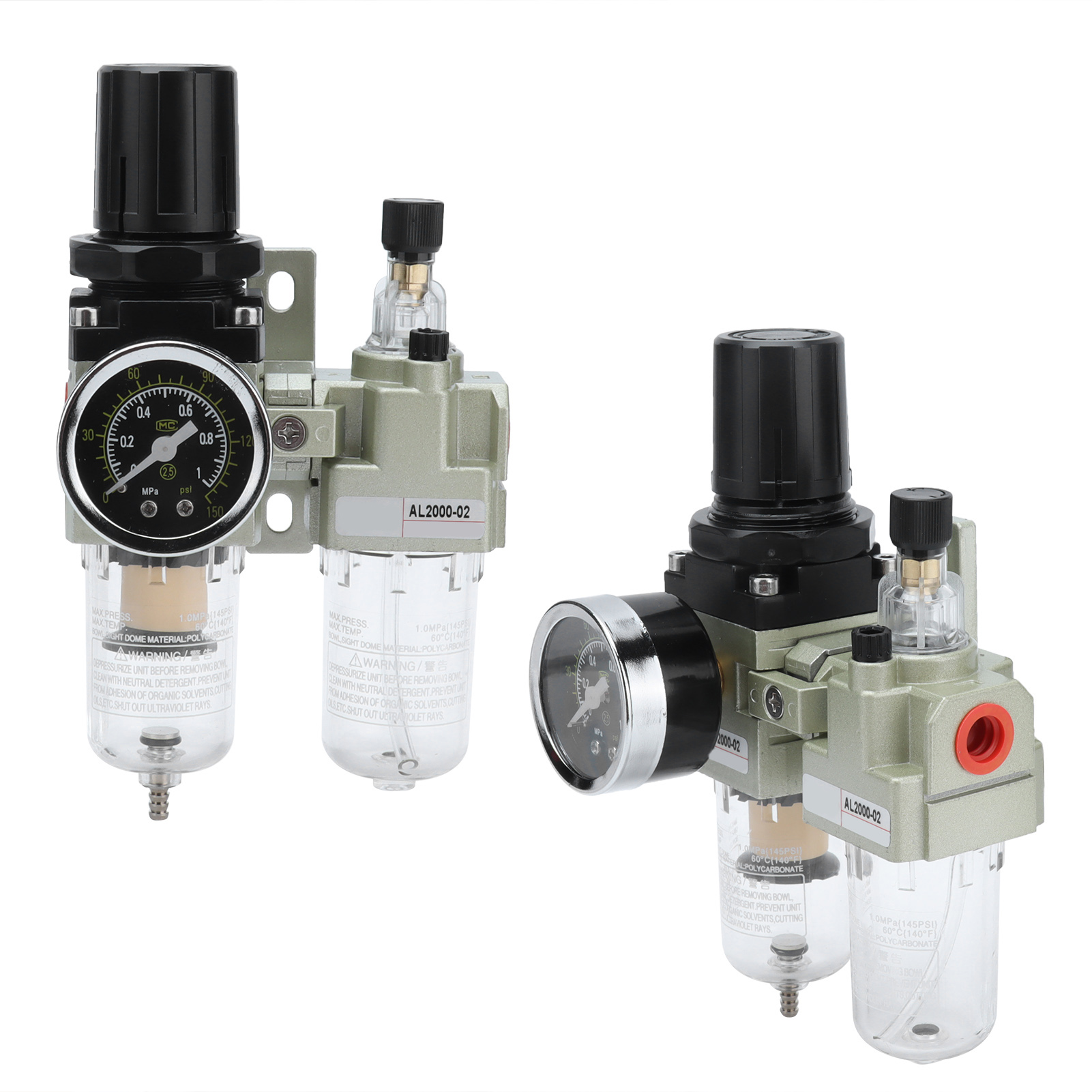 Luftfilter-druckregler-kit Aus Aluminiumlegierung Mit Manometer Für Chemische Automatisierungsanlagen