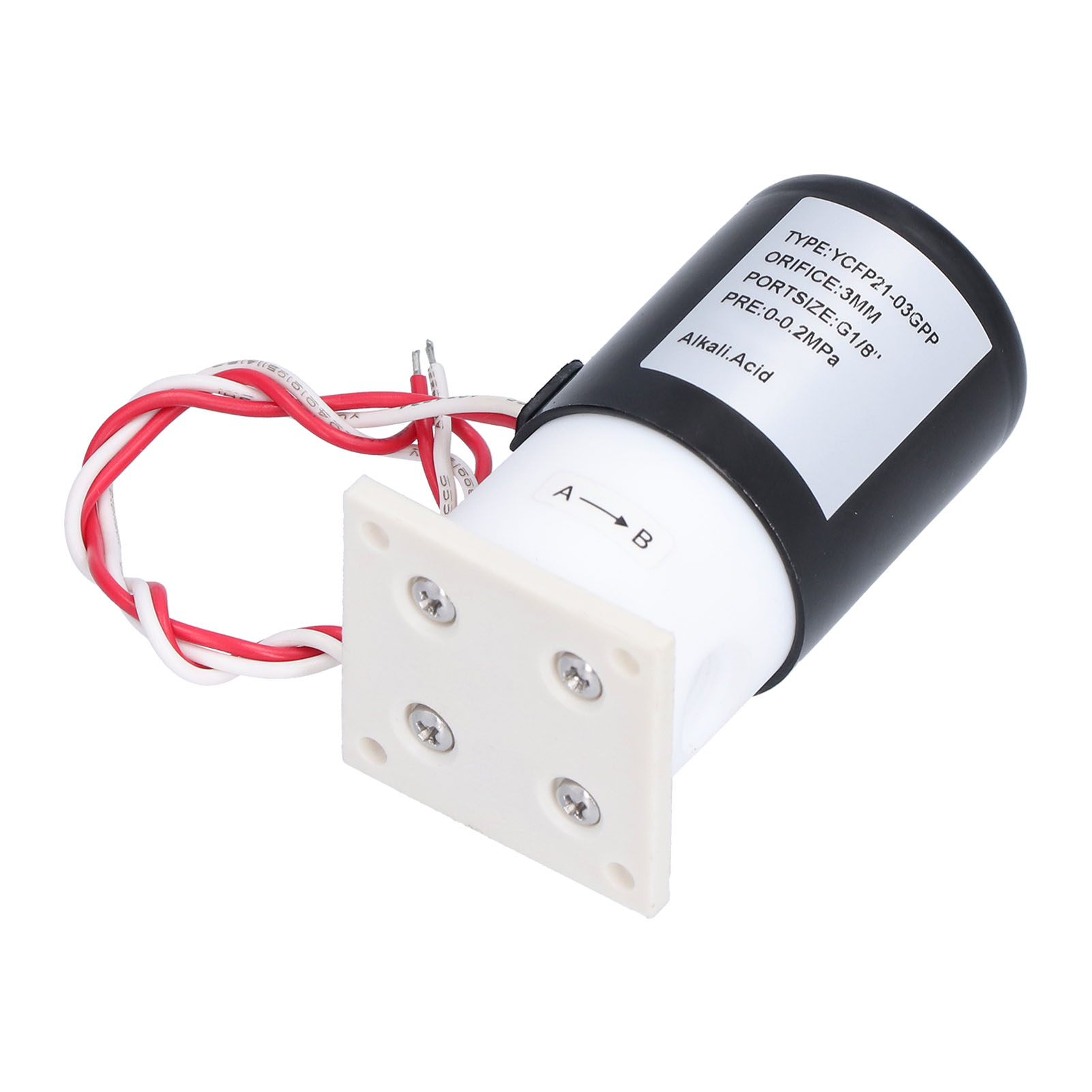 Magnetventil Für Gleich- Und Wechselstrombetrieb, Beständig Gegen Säuren, Laugen Und Starke Basen, Für Industrielle Anwendungen, 12 V Dc