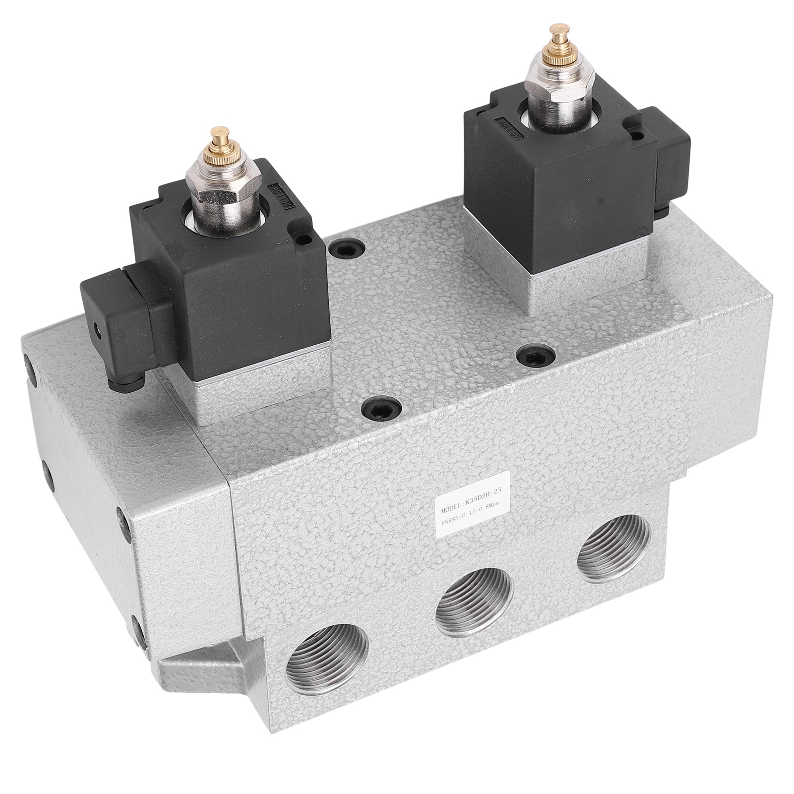 Magnetventil 3-positionen 5-wege Doppel-elektrosteuerung Schiebesäulenbauweise G3/4 Zoll K35d2h-20ac110v