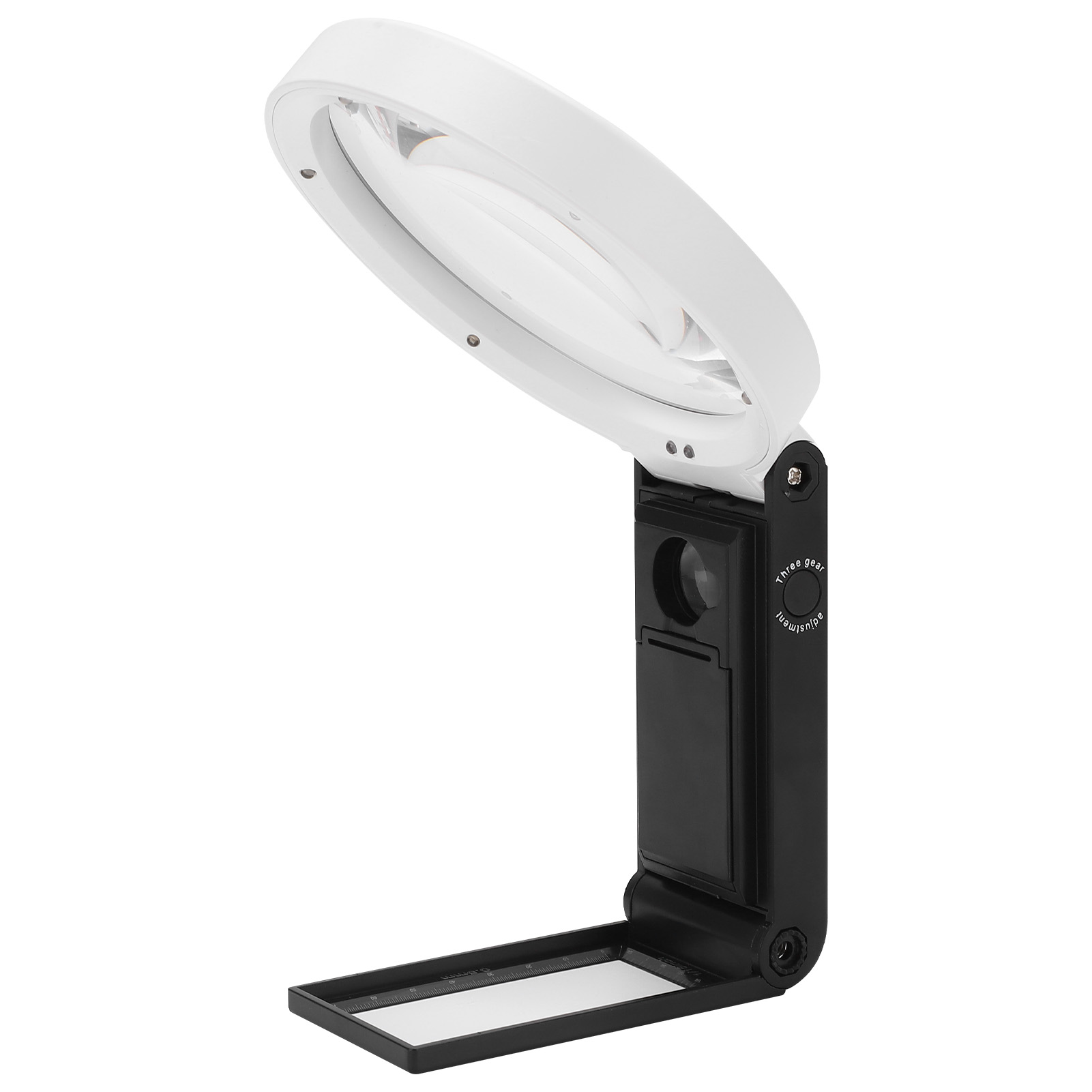 Th‑7018‑c Tragbare, Faltbare Leselupe Mit Led-beleuchtung, Skala 3,5x Bis 25x