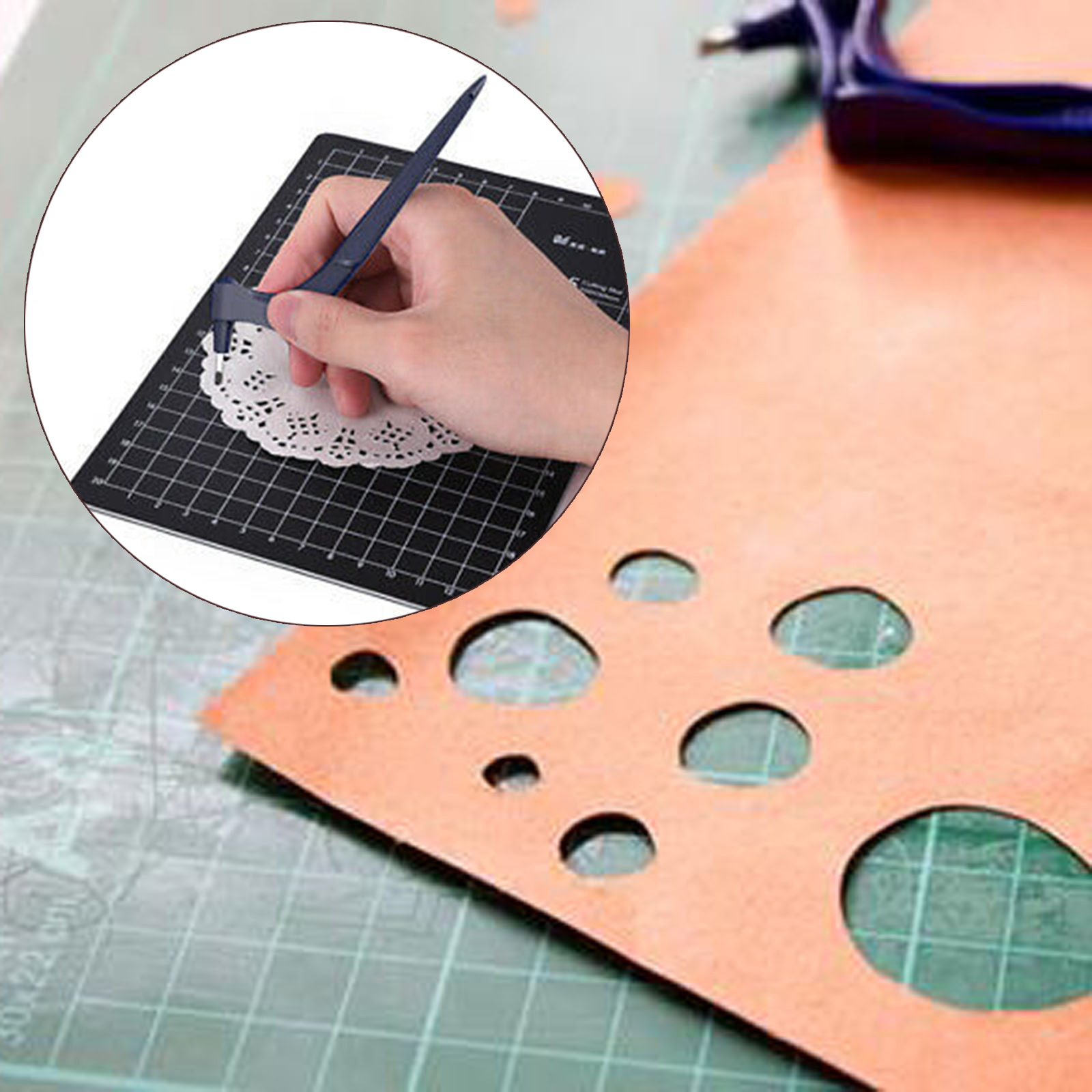 Ergonomisches Bastelmesser Mit 360°-drehfunktion Zum Schneiden Von Papier – Ideal Für Diy-projekte.