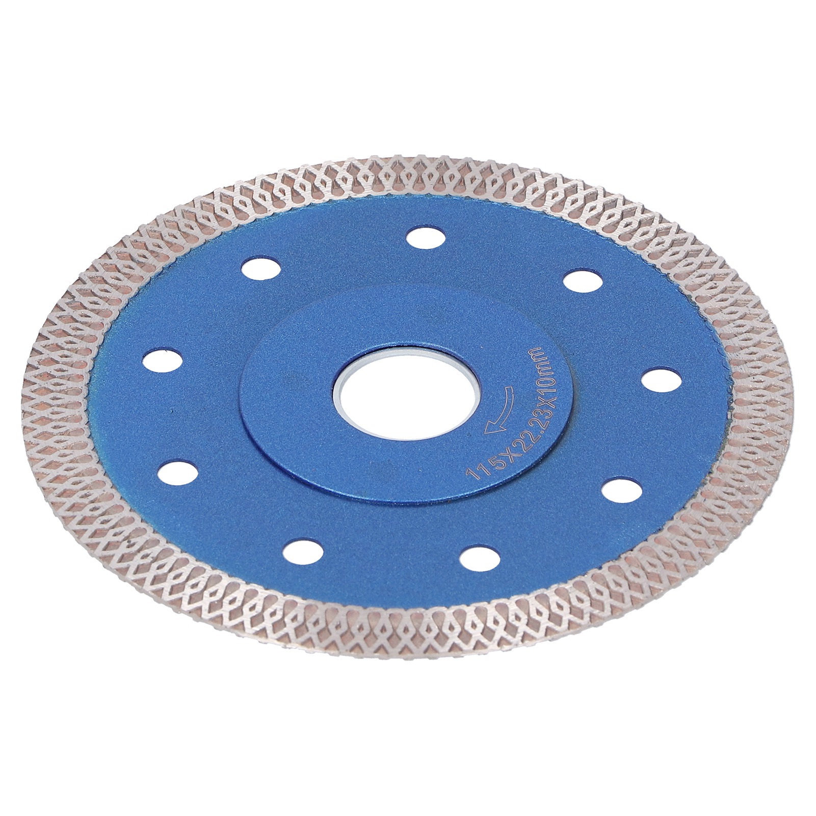 Diamanttrennscheibe Für Winkelschleifer Mit Flansch Zum Schneiden Von Porzellanfliesen Und Keramik, Netzwellenform, 115 Mm, Blau
