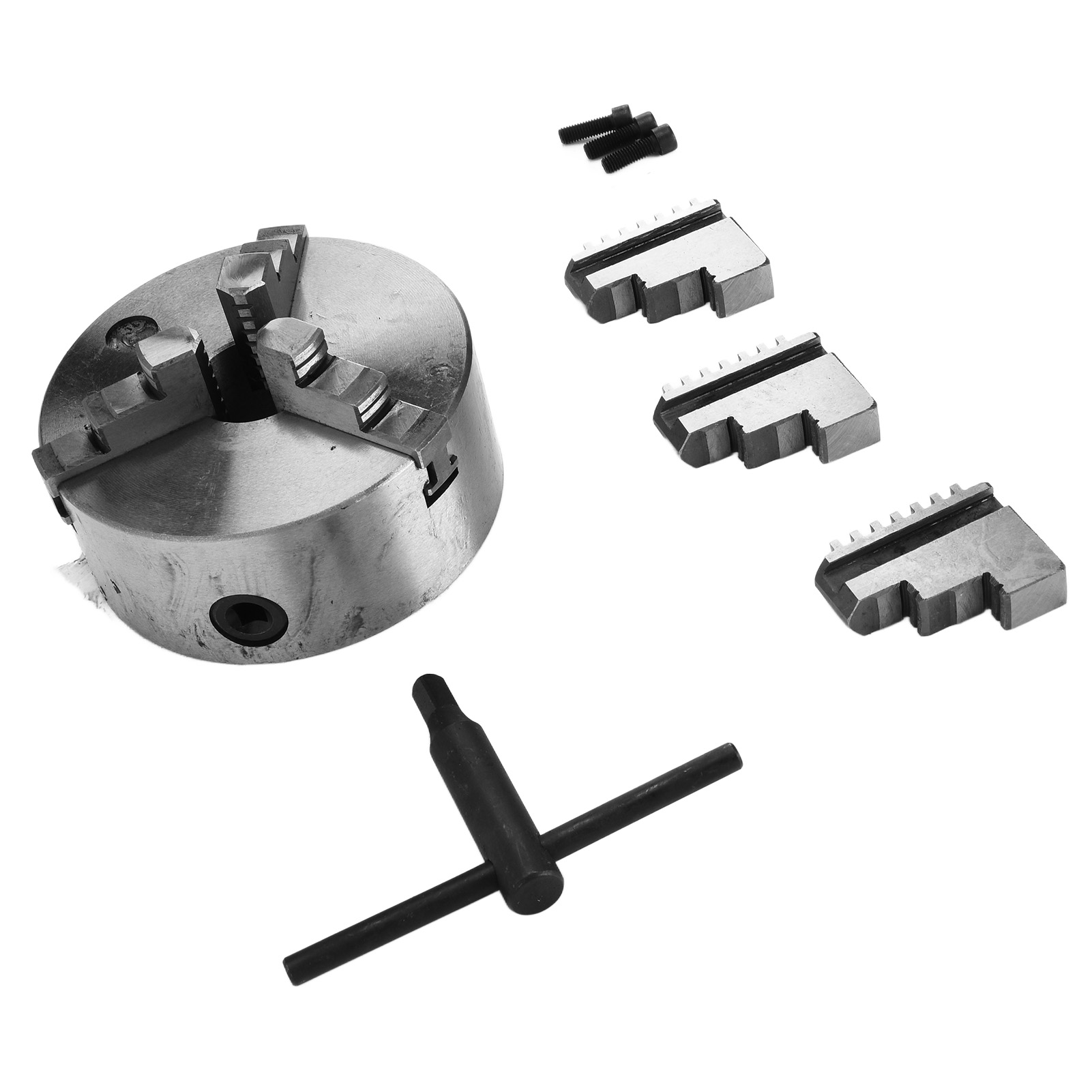 Selbstzentrierendes Drehbankfutter, Metall, 3 Backen, Zubehör-ersatzteilset Mit Schraubenschlüssel K11-160