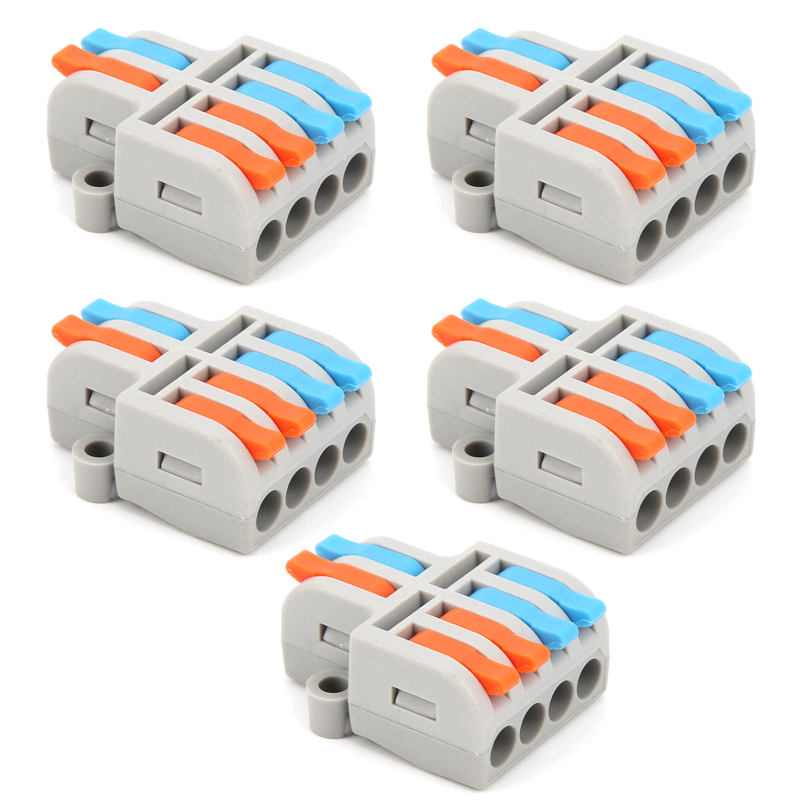 5-teiliges Set Hebelmutterverbinder, Kompaktverbindung Für Starre/flexible Leitungen, 250 V/4 Kv, 32apct-42