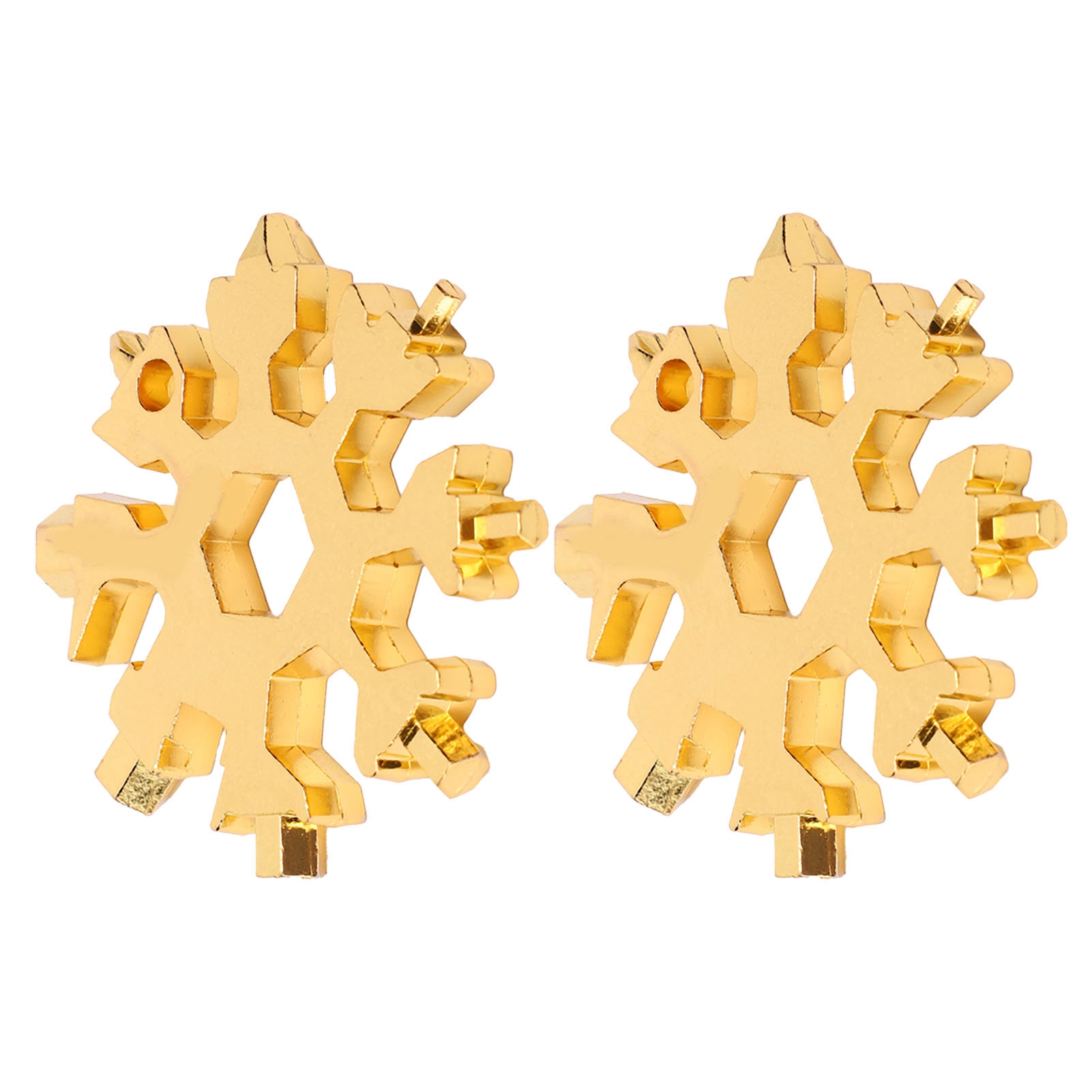 2 Stück Schneeflocken-schraubenschlüssel Aus Hochkohlenstoffhaltigem Stahl, Multifunktions-handwerkzeug, Gold