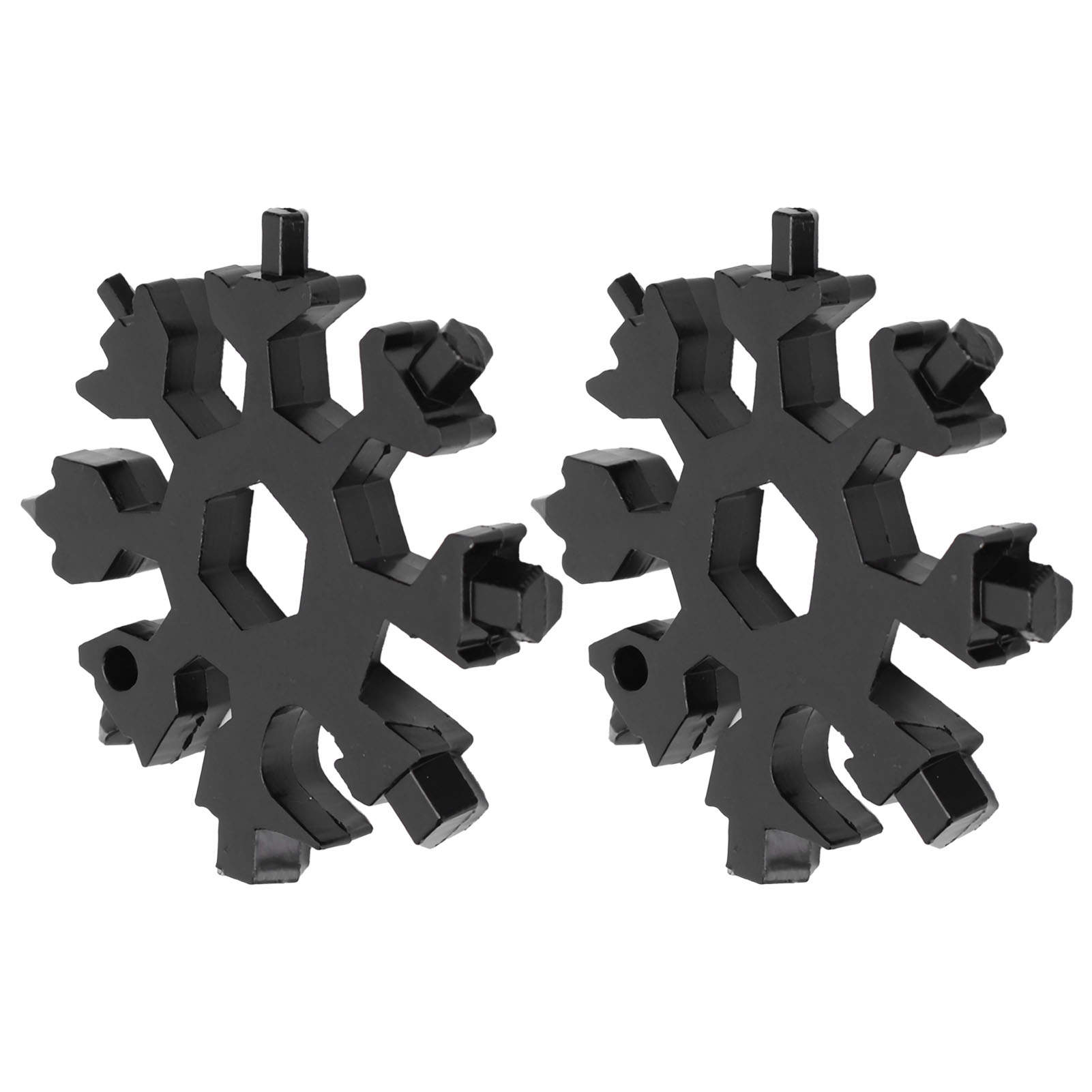 Stück Schneeflocken-schraubenschlüssel Aus Hochkohlenstoffhaltigem Stahl, Multifunktions-handwerkzeug, Schwarz