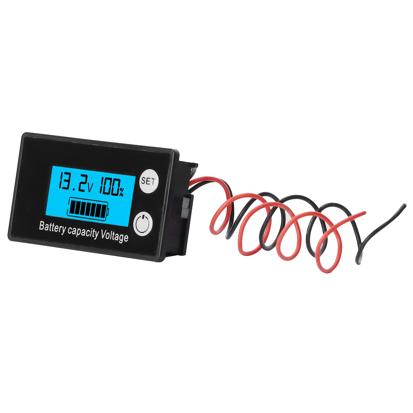 Jx-6133 Lcd-gleichspannungsmesser, Wasserdicht, Batteriekapazitätstester, Spannungsmonitor Dc 8–100 V, Blau