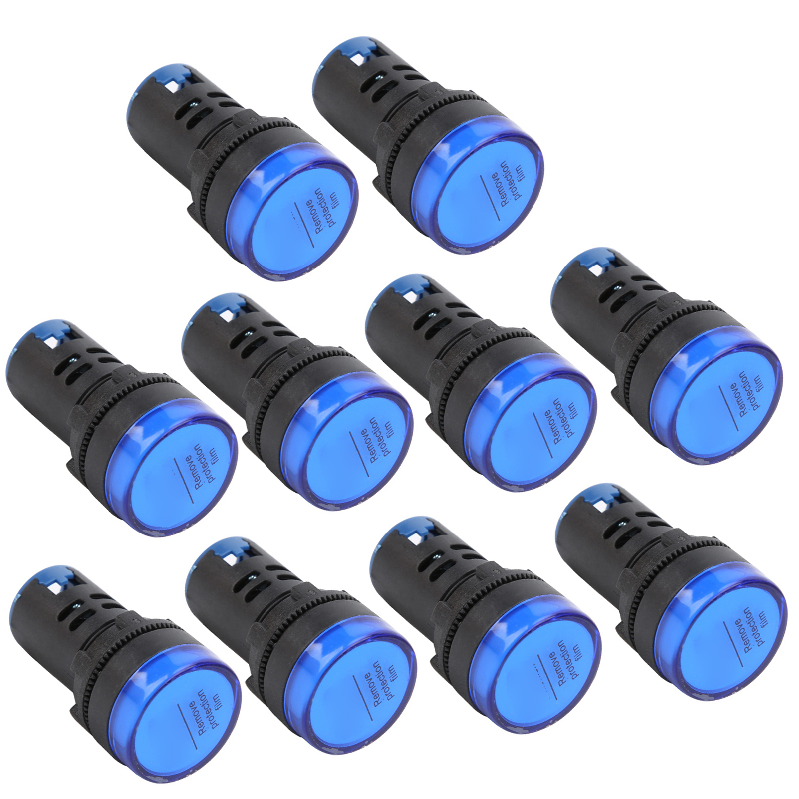 10 Stück Blaue Led-signalleuchten Ad16‑22ds, Hochleistungs-led-anzeige Für Geräte, Ac/dc 12 V