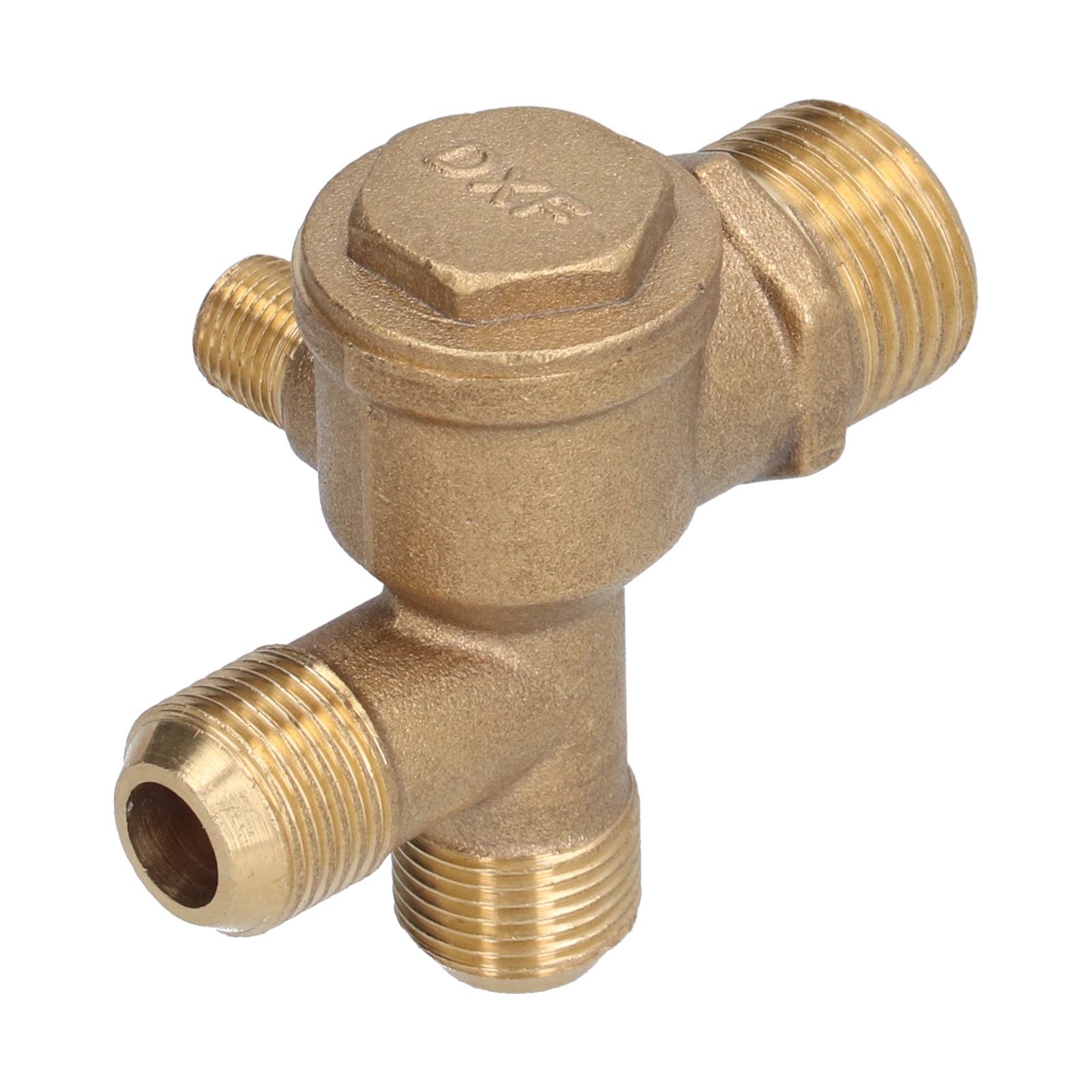Ersatzteile Für Luftkompressorventile: Messing-4-wege-doppelrohr-rückschlagventil, Zubehör, 10 X 16 X 16 X 20,5 Mm / 0,4 X 0,6 X 0,6 X 0,8 Zoll