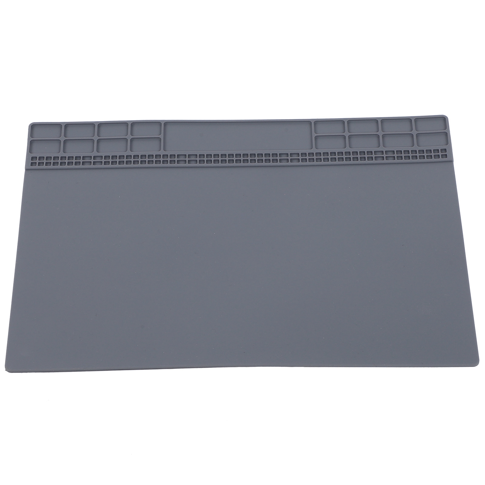 Reparaturmatte Aus Hitzebeständigem Silikon, Geeignet Für Computer, Handys Und Lötstationen, 350 X 250 X 4 Mm, Grau
