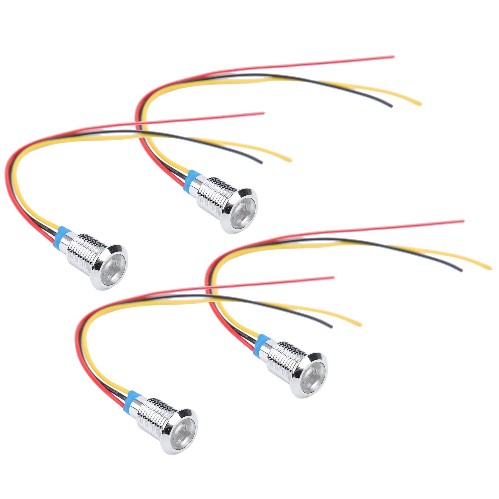 4 Sets Vorverdrahtete Runde Leds Mini Common Anode 2-farben-anzeigeleuchten 10mm 110220v (rot Und Gelb)