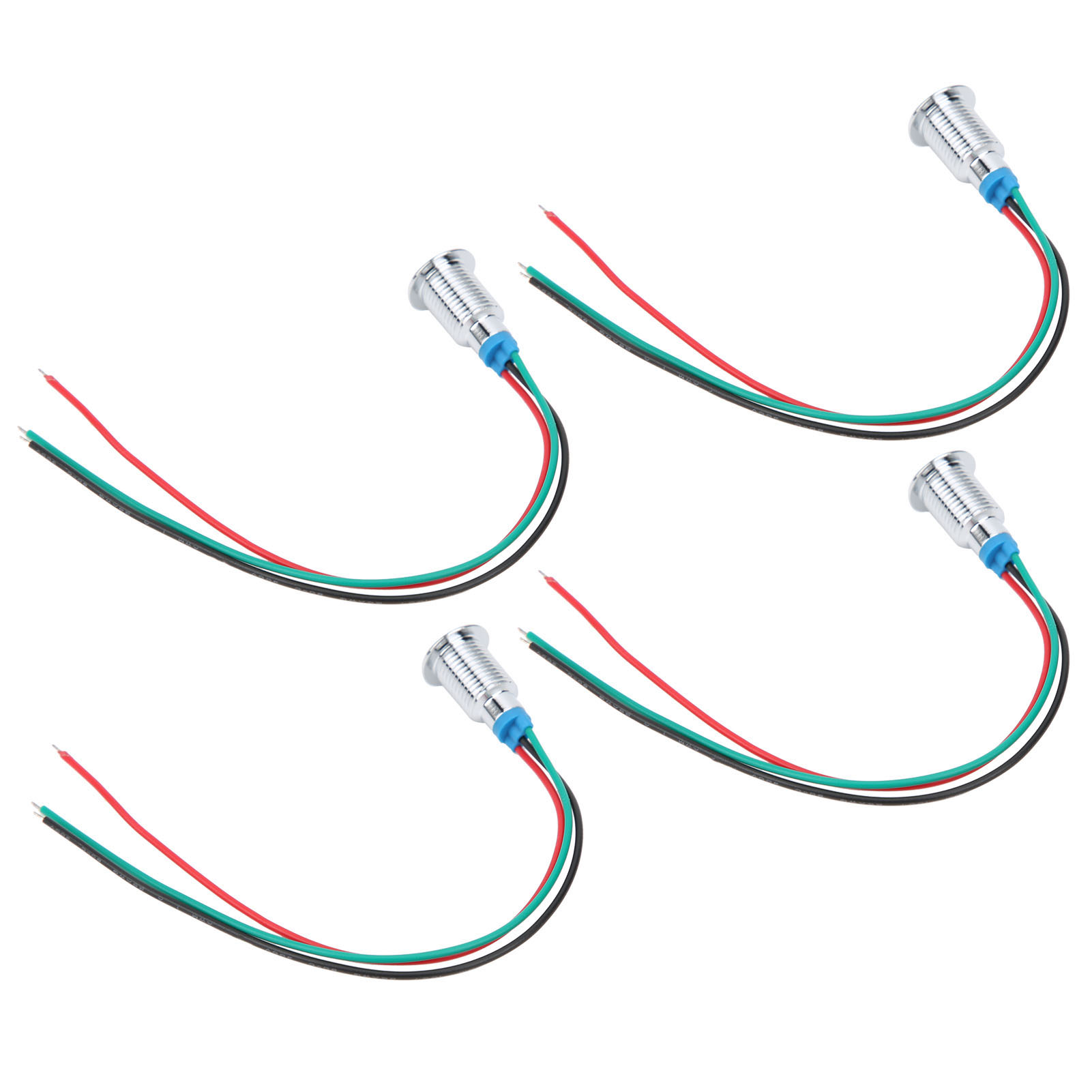 4 Sets Vorverdrahtete Runde Leds Mini Common Anode 2-farben-anzeigeleuchten 10mm 110220v (rot Und Grün)