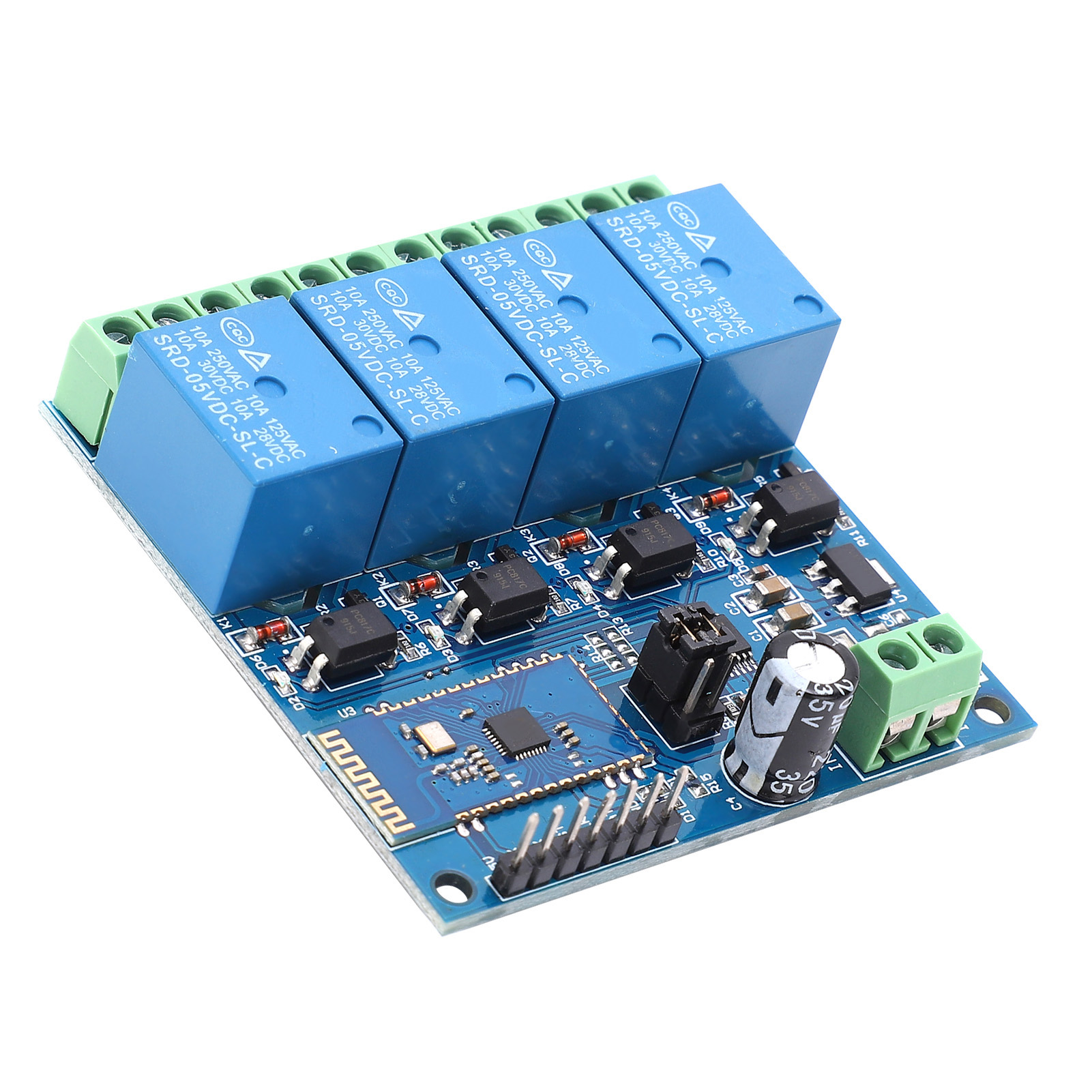 Relaismodul Mit 4 Kanälen Und Bluetooth-netzwerk Für Die Fernbedienung Per Android-mobiltelefon Für Smart Homes