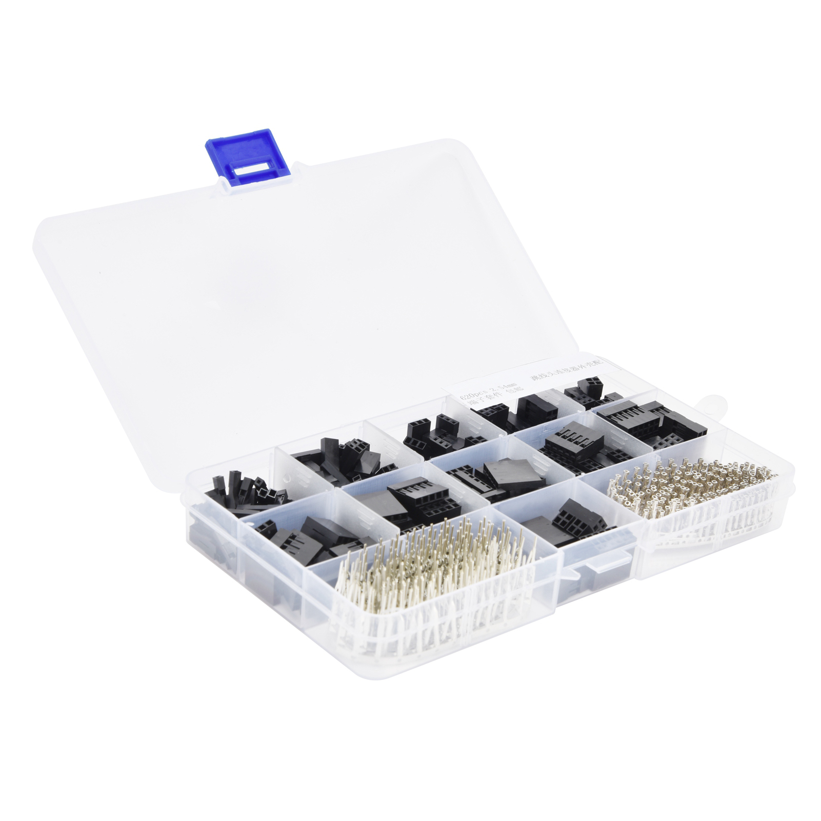 620-teiliges Crimp-stiftleisten-set, 2,54-mm-stiftsteckergehäuse-sortiment, 18–26 Awg, 250 V, 3 A