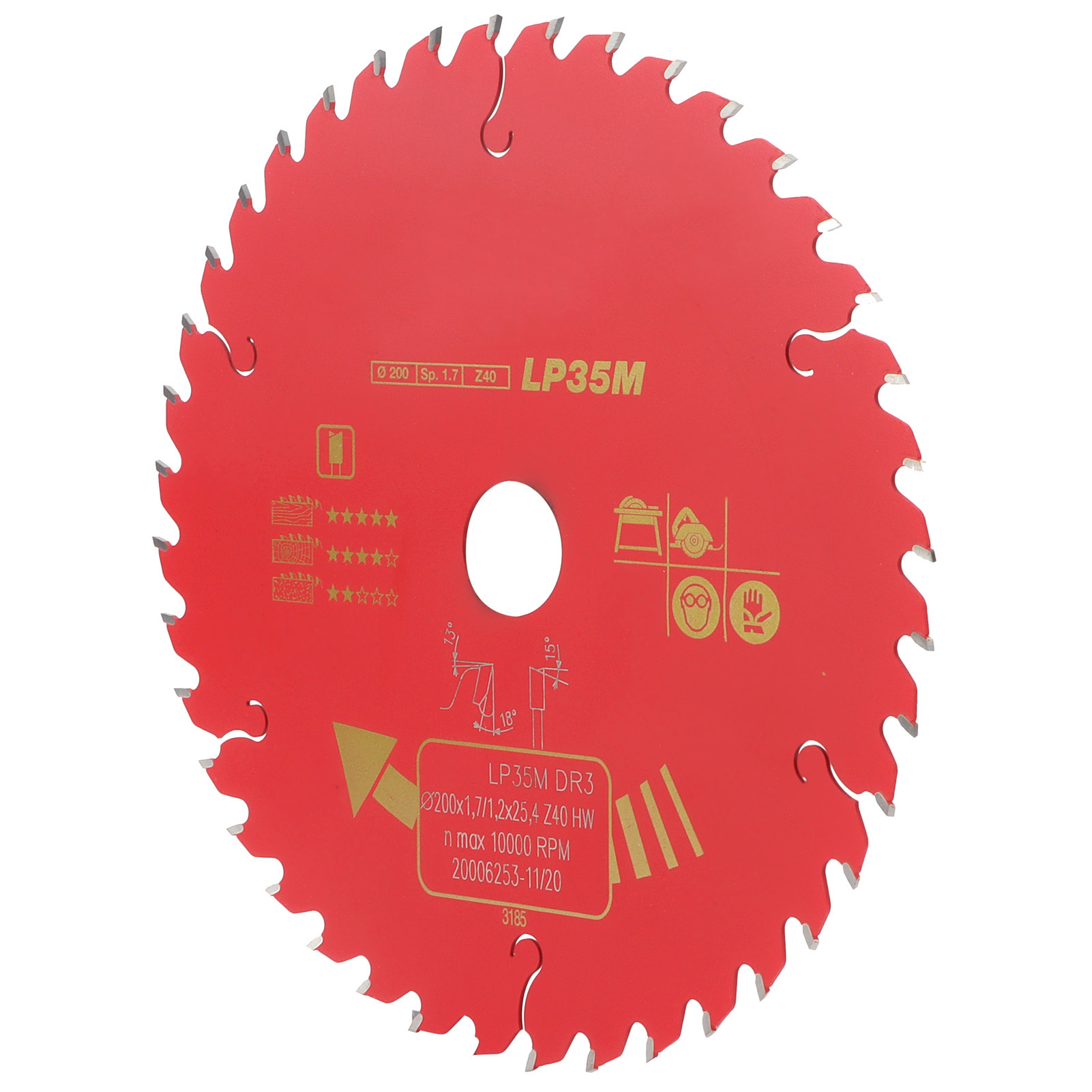 Kreissägeblatt Aus Hartmetall, Kreisscheibe, Holzbearbeitungs-zahntrennwerkzeug, 200x1,7x25,4-40t