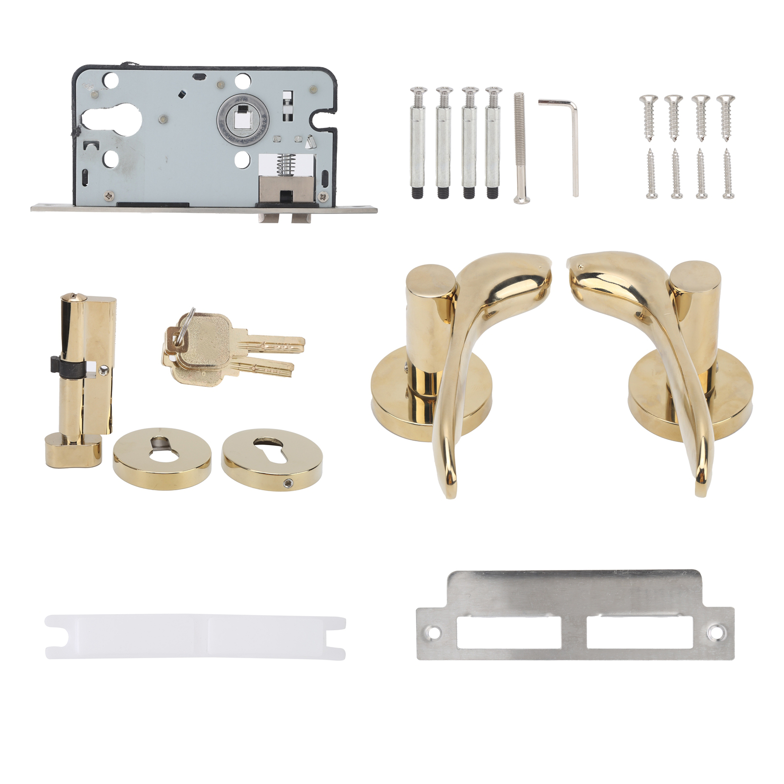 Magnetisches Türschloss Für Schlafzimmer, Geräuschlos, Zinklegierung, Heimzimmer, Diebstahlsicherung, Torschloss-set