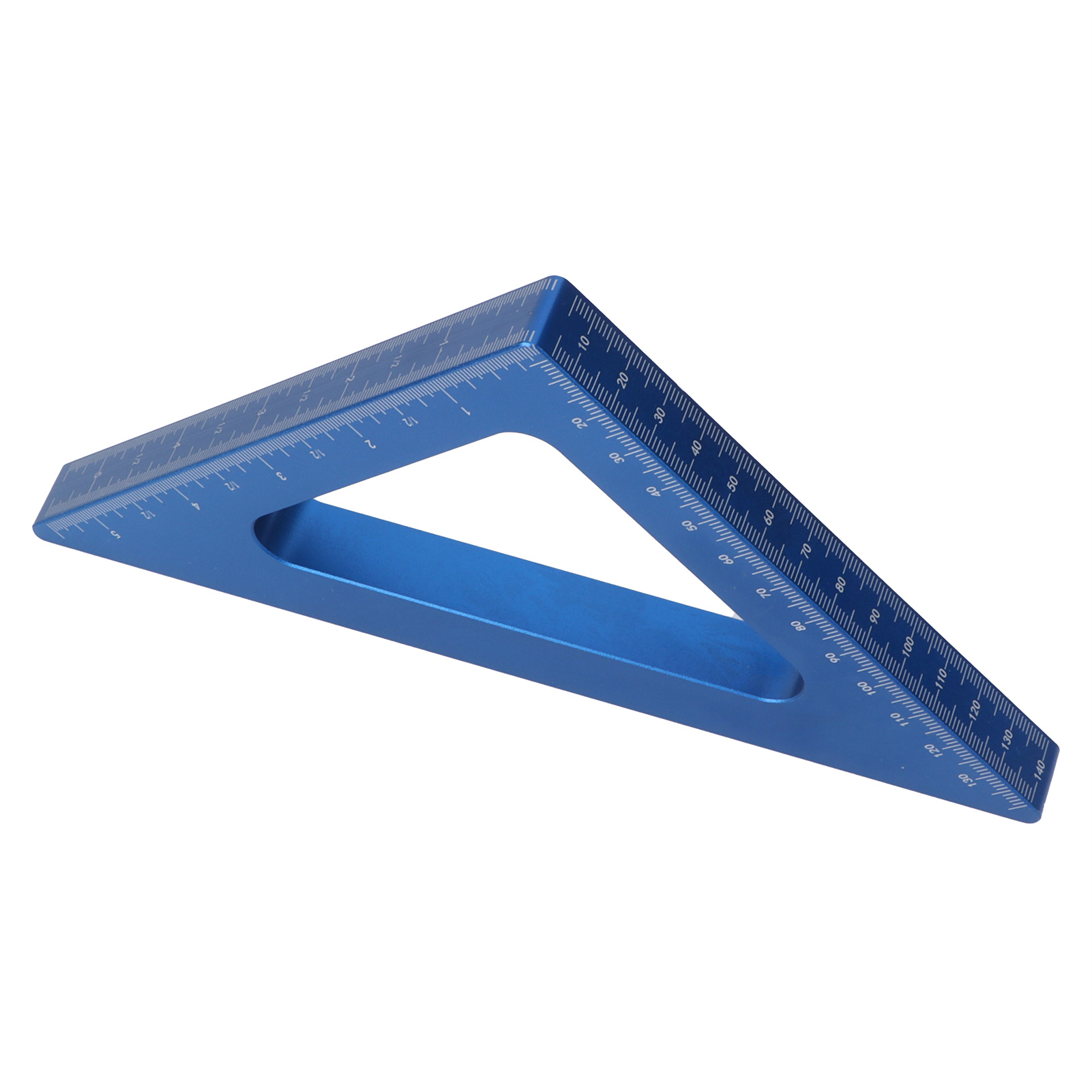 Dreiecklineal, Blau, 90 Grad, Zoll, Metrisch, Aluminiumlegierung, Quadratisch, Holzbearbeitungs-messwerkzeug