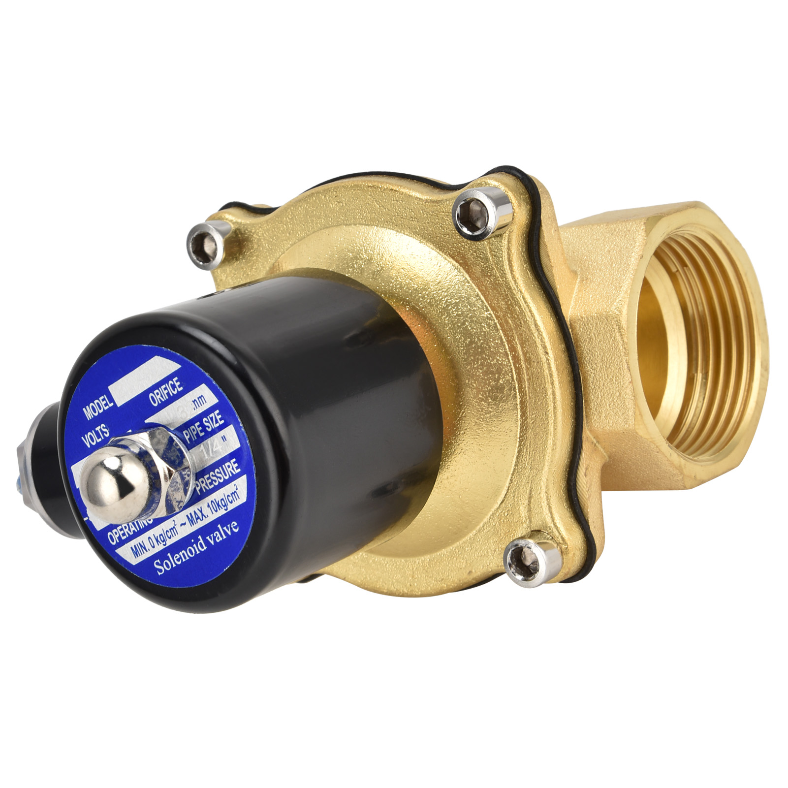 2w‑320‑32 1/4″ Magnetventil, Normalerweise Geschlossen, Aus Messing, Elektrisch, Für Wasser, Luft, Öl, 110 V Wechselstrom