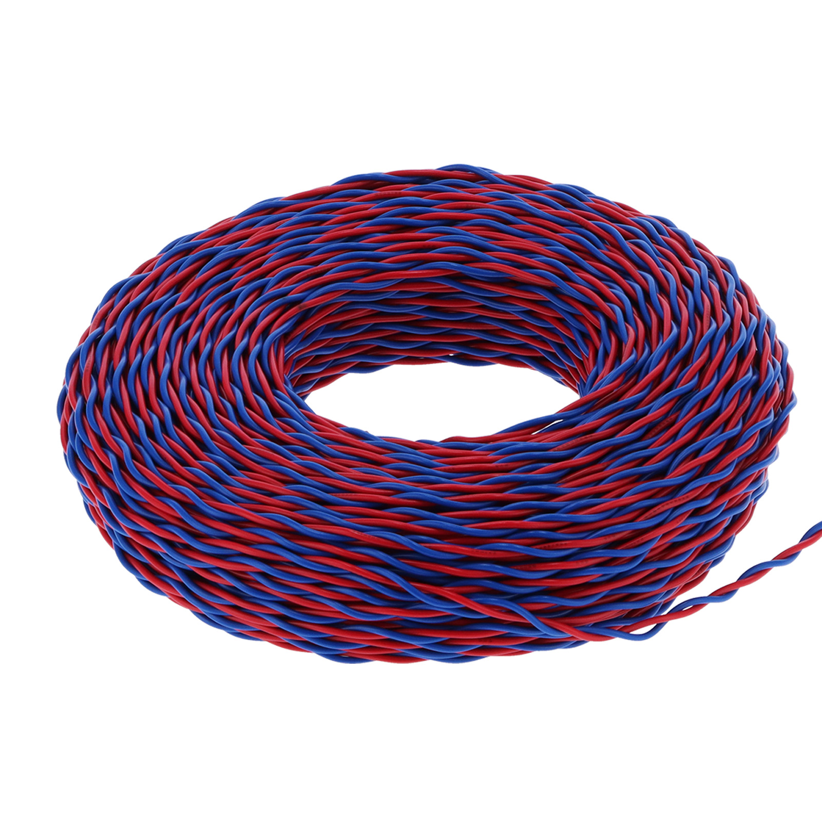 Rvs‑2 X 1 100 M 56 Awg Polyvinylchlorid-isoliertes Kabel Rot Blau Anschlusskabel Elektrokabel Ac300 V