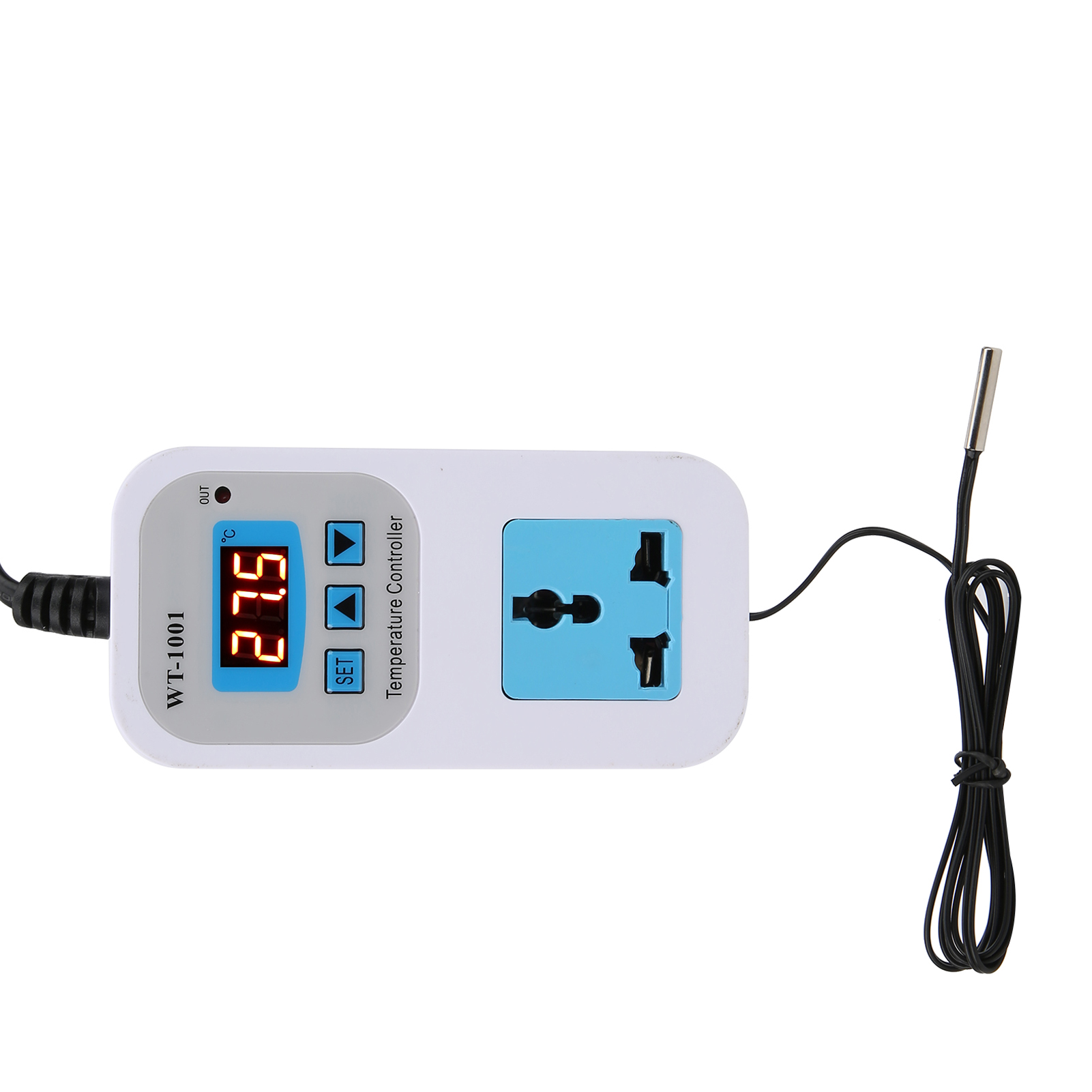 Temperaturregler, Intelligenter Digitaler Elektronischer Regler, Einstellbar, Steckdose 10a Wt-1001, 110-220v, Eu-stecker