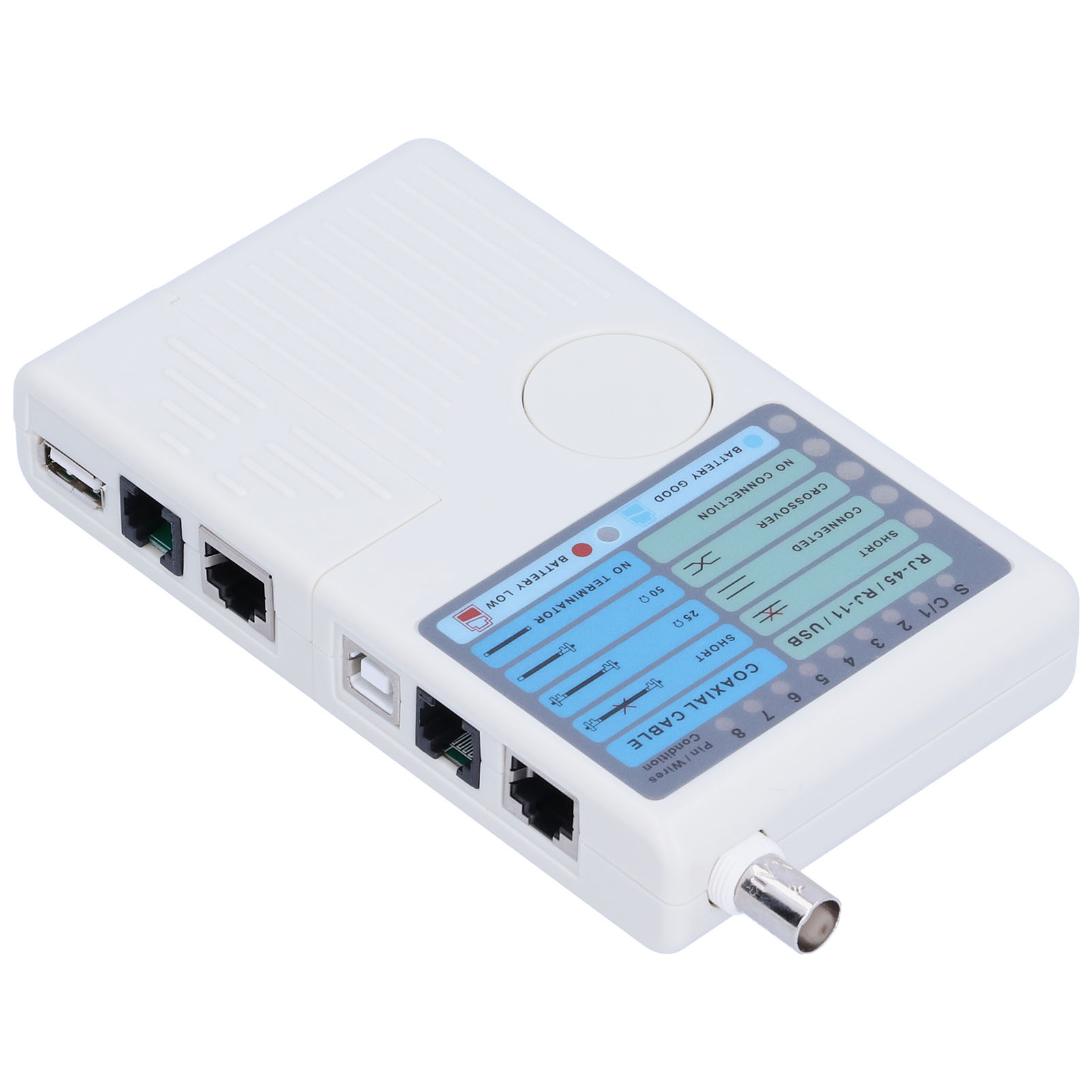 Koaxialkabeltester Multifunktions-netzwerktool 4-in-1 Rj11/rj45/usb/bnc Multi-tester