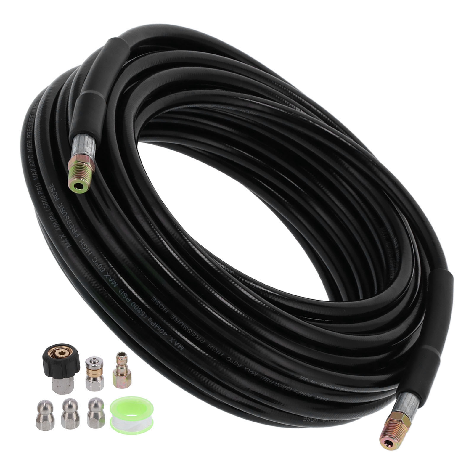 Hochdruckreiniger-set Zur Kanalreinigung, 5800 Psi, Abflussreinigungsschlauch, 30,5 M Schlauch, 1/4 Zoll Npt-anschluss