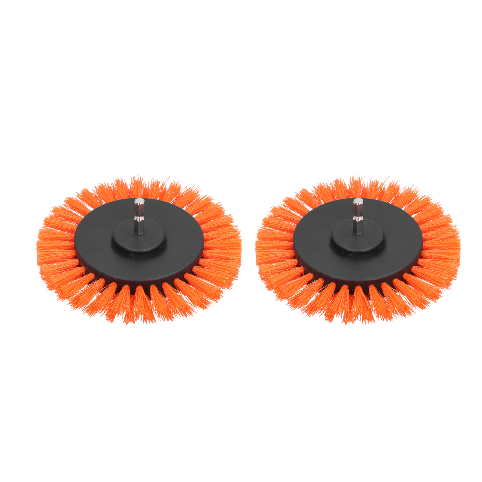 2er-pack 3,5-zoll-elektrobohrbürstenkopf, Langlebiger Bohrbürstenaufsatz Für Teppichreinigung Und Dekoration, Orange