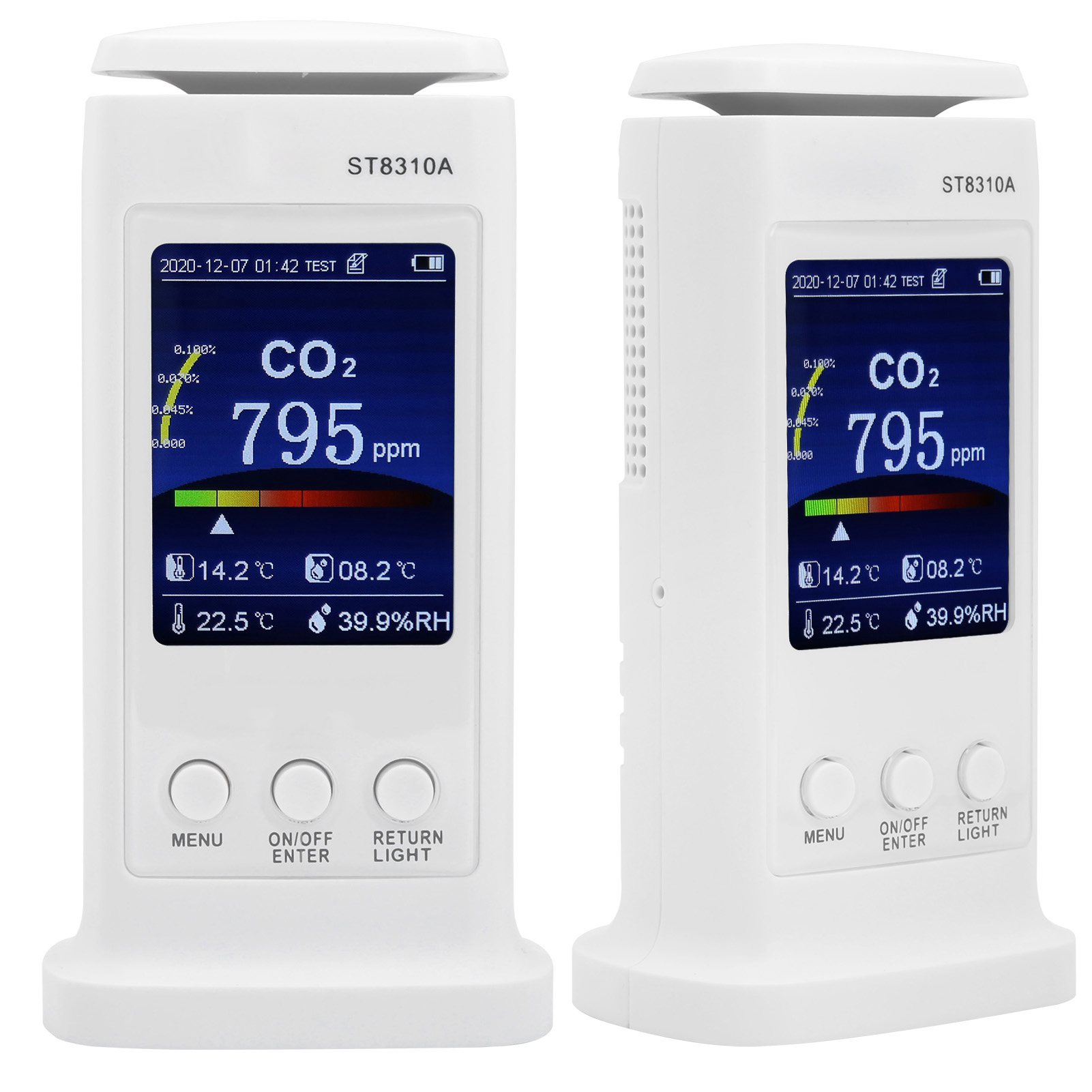 St8310a Kohlendioxid-messgerät/schreiber/luftqualitätsdetektor/temperatur-/feuchtigkeitsmonitor Eu 100–240 V
