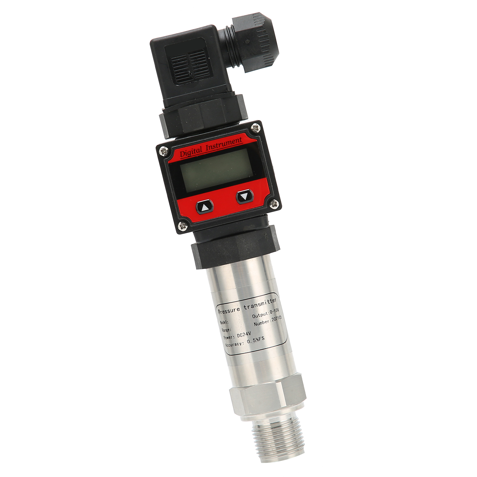Drucksensor Aus Aluminiumlegierung, Luft-/wassergeber Mit Digitaler Lcd-anzeige, Messumformer, 0–10 V Dc, 24 V Dc, 0–500 Kpa